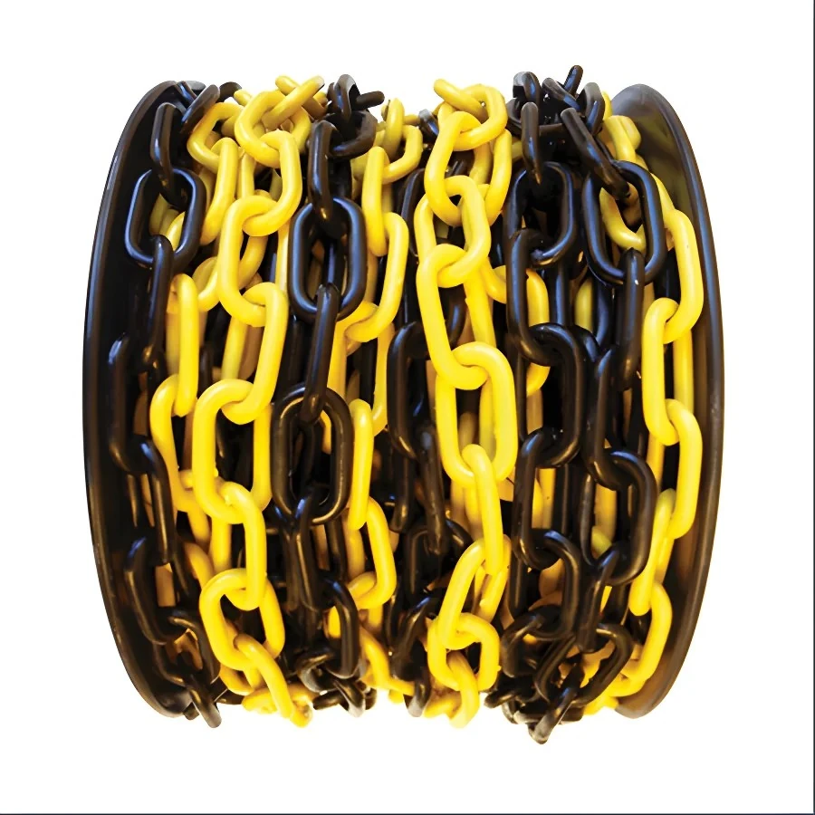 Plastik Zincir Trafik Duba Bariyer Zinciri ( kırmızı/beyaz ve sarı/siyah -5Metre)