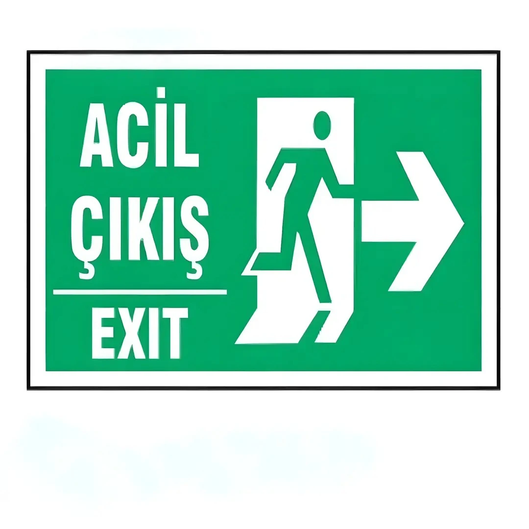 Acil Çıkış Exıt (Sağ) Uyarı Ikaz Levhası