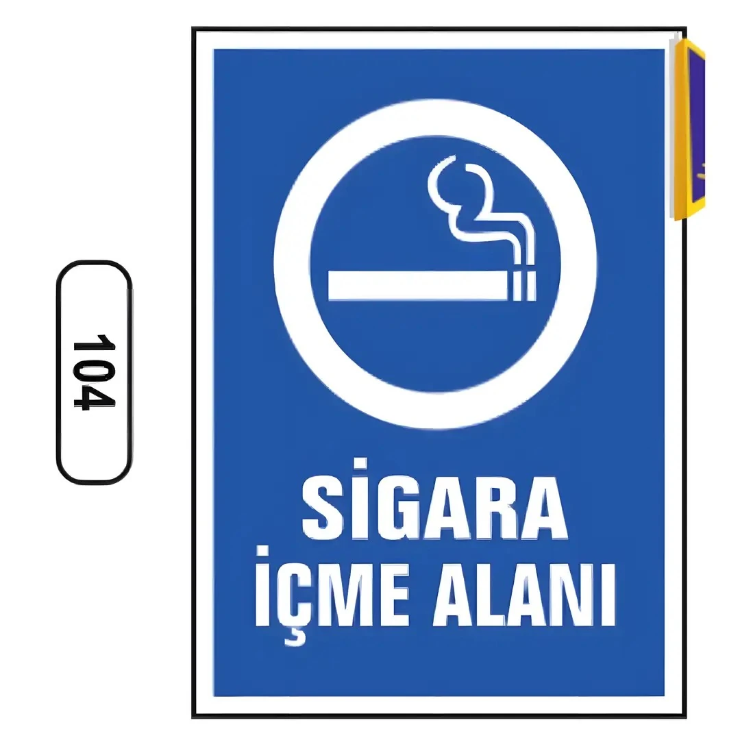 Sigara Içme Alanı Uyarı İkaz Levhası (25X35cm)