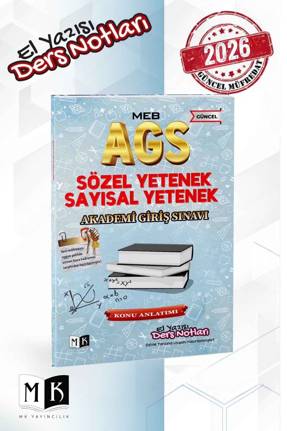 2026 AGS SÖZEL YETENEK SAYISAL YETENEK EL YAZISI DERS NOTLARI KİTABI