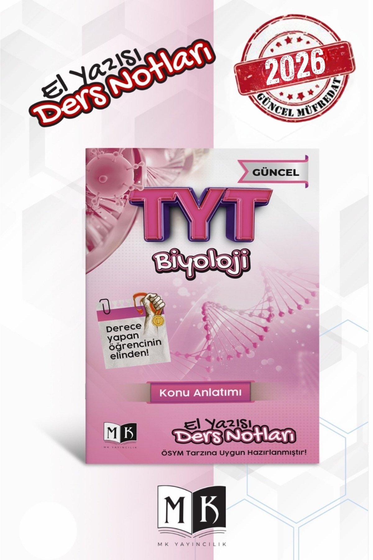 2026 TYT BİYOLOJİ EL YAZISI DERS NOTLARI KİTABI