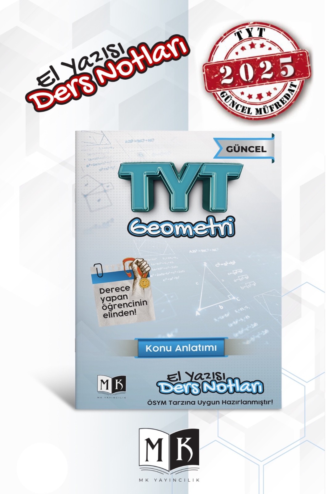 2025 TYT TÜRKÇE-MATEMATİK-GEOMETRİ EL YAZISI DERS NOTLARI SET