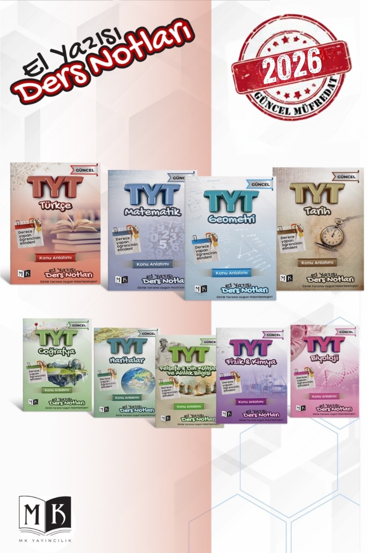 2026 TYT EL YAZISI DERS NOTLARI FULL SET