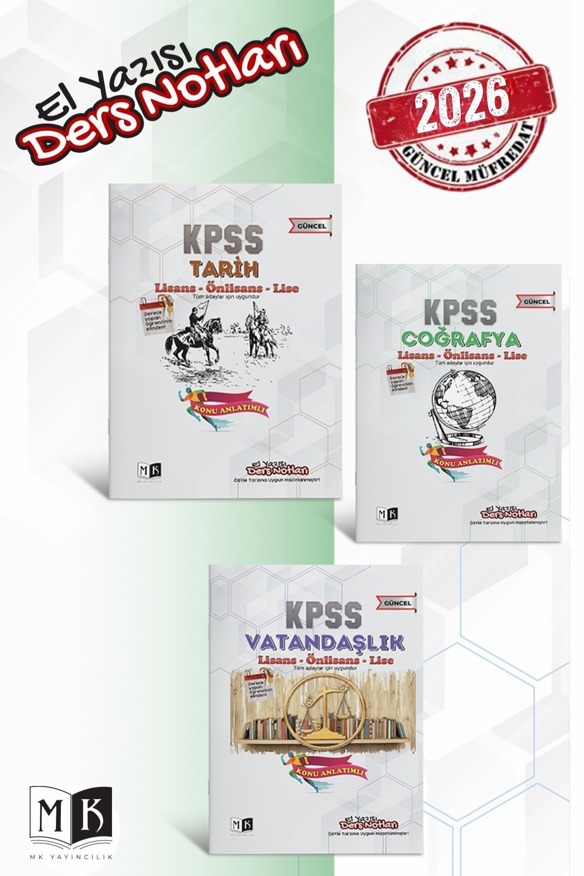 2026 KPSS GENEL KÜLTÜR EL YAZISI DERS NOTLARI SET