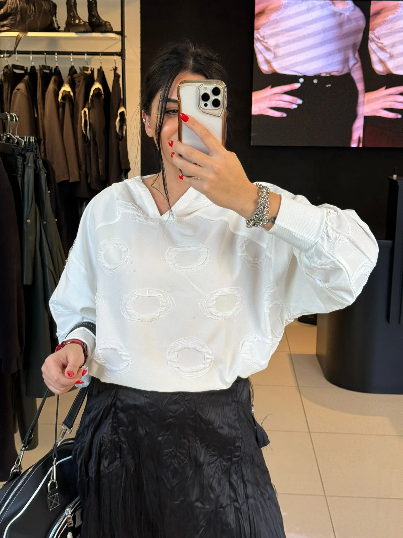 Kapüşonlu Tasarım Bluz