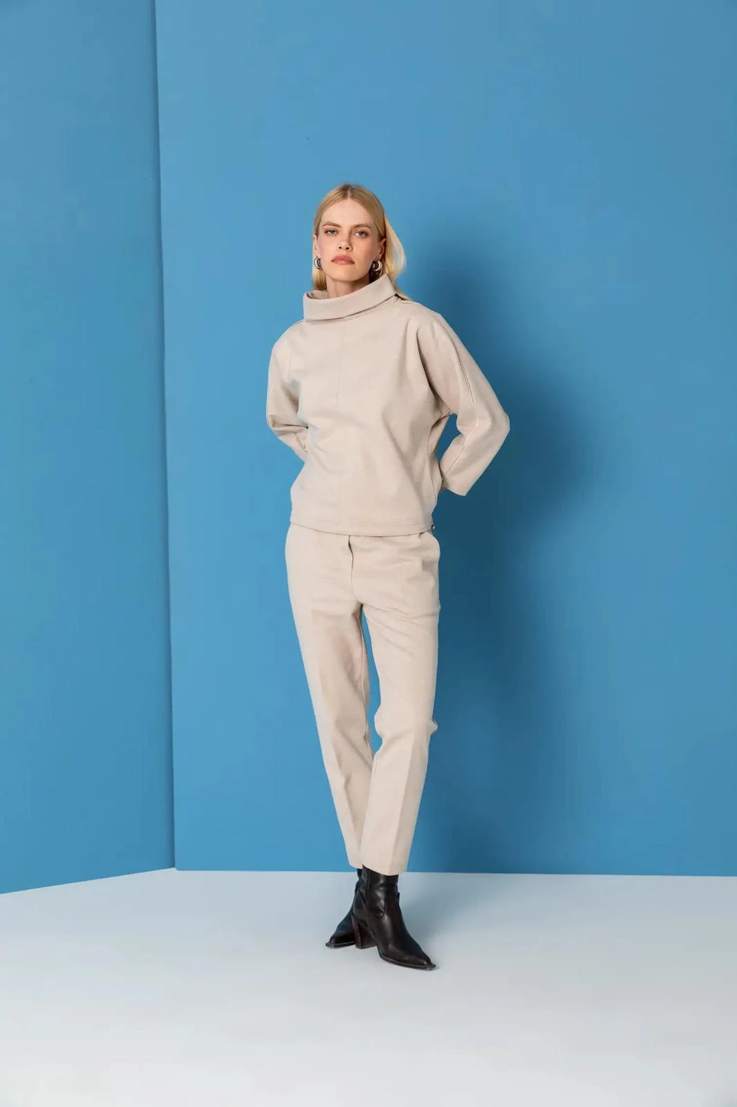 Büyük Beden Beli Lastikli Pantolon