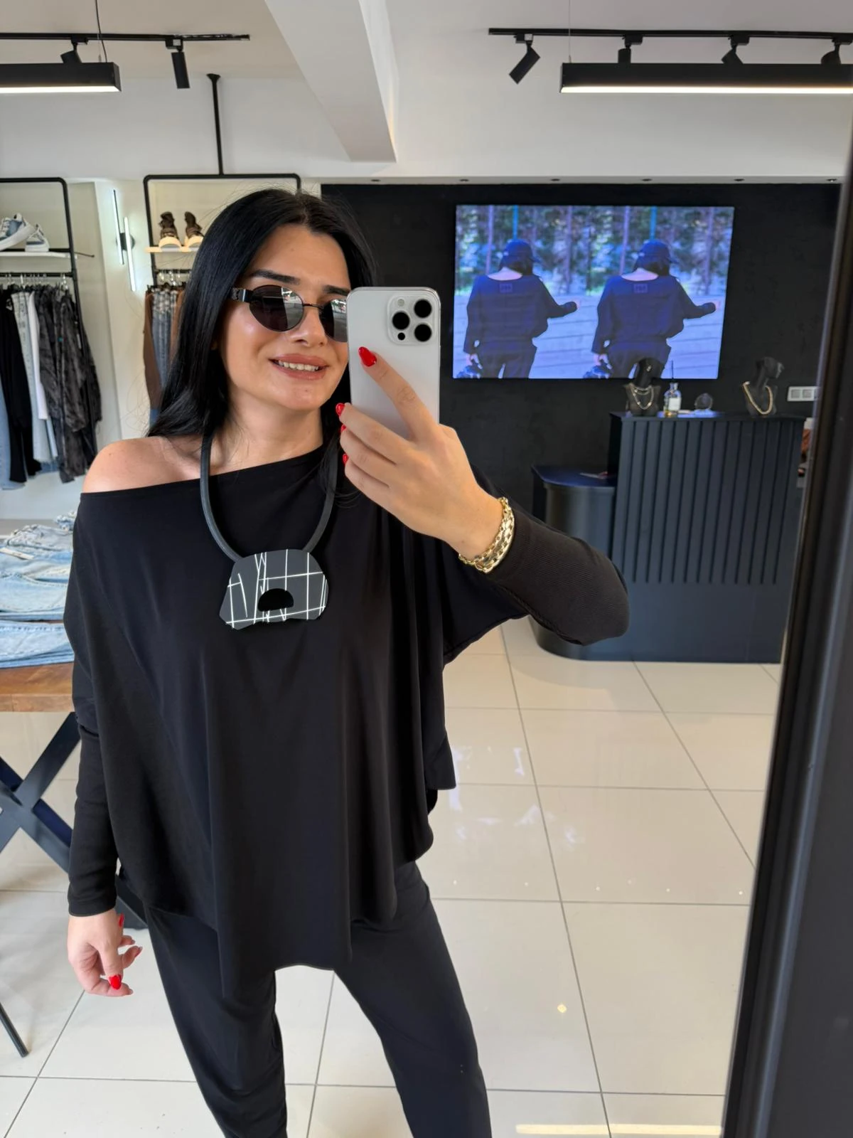 Nilmark Salaş Bluz-Siyah