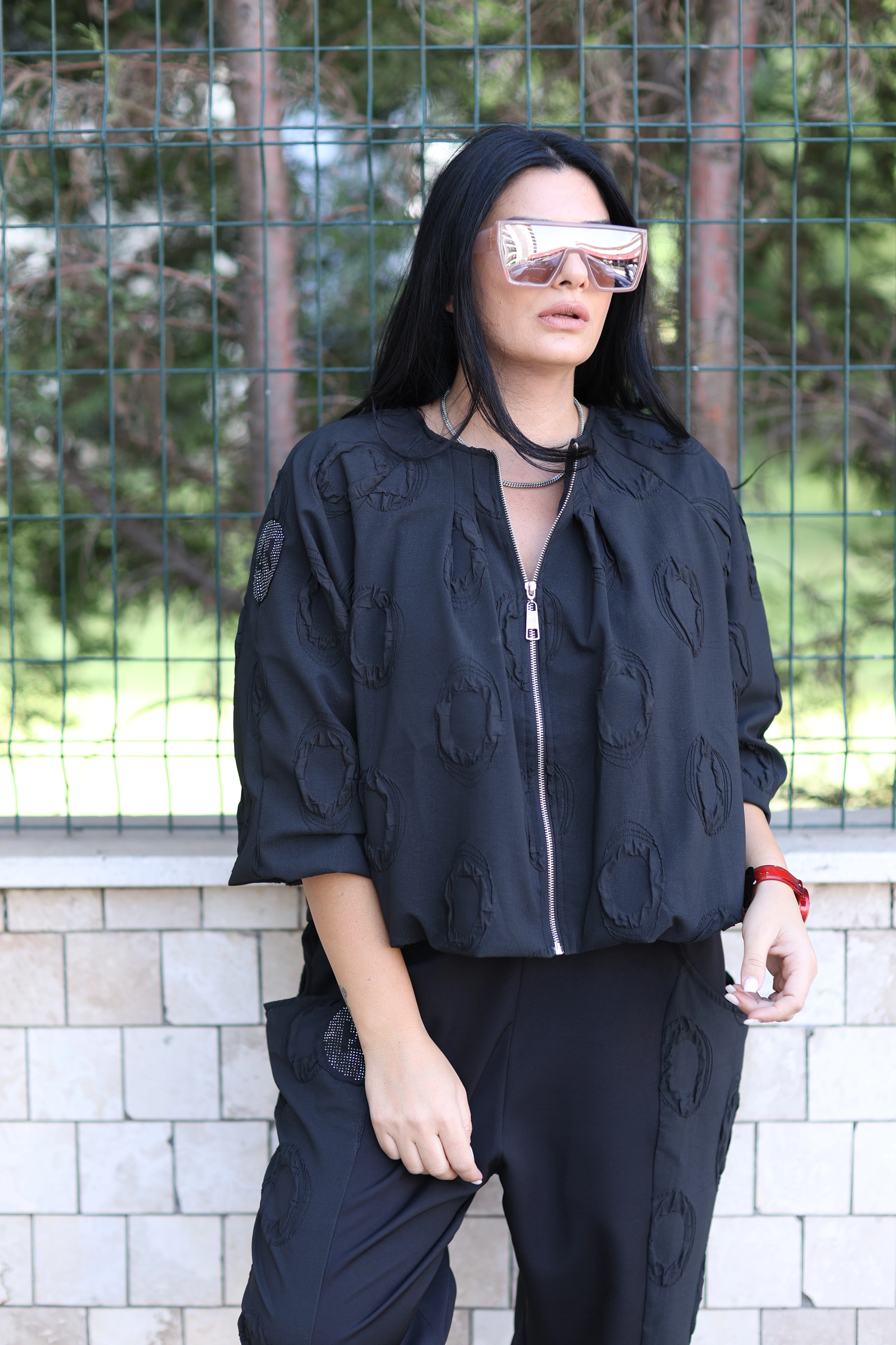 Fermuarlı Sweat - Siyah 