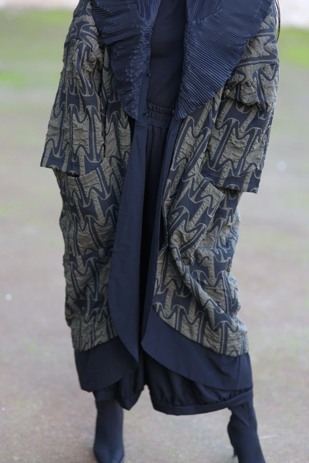 H4 Tasarım Trençkot-Yeşil