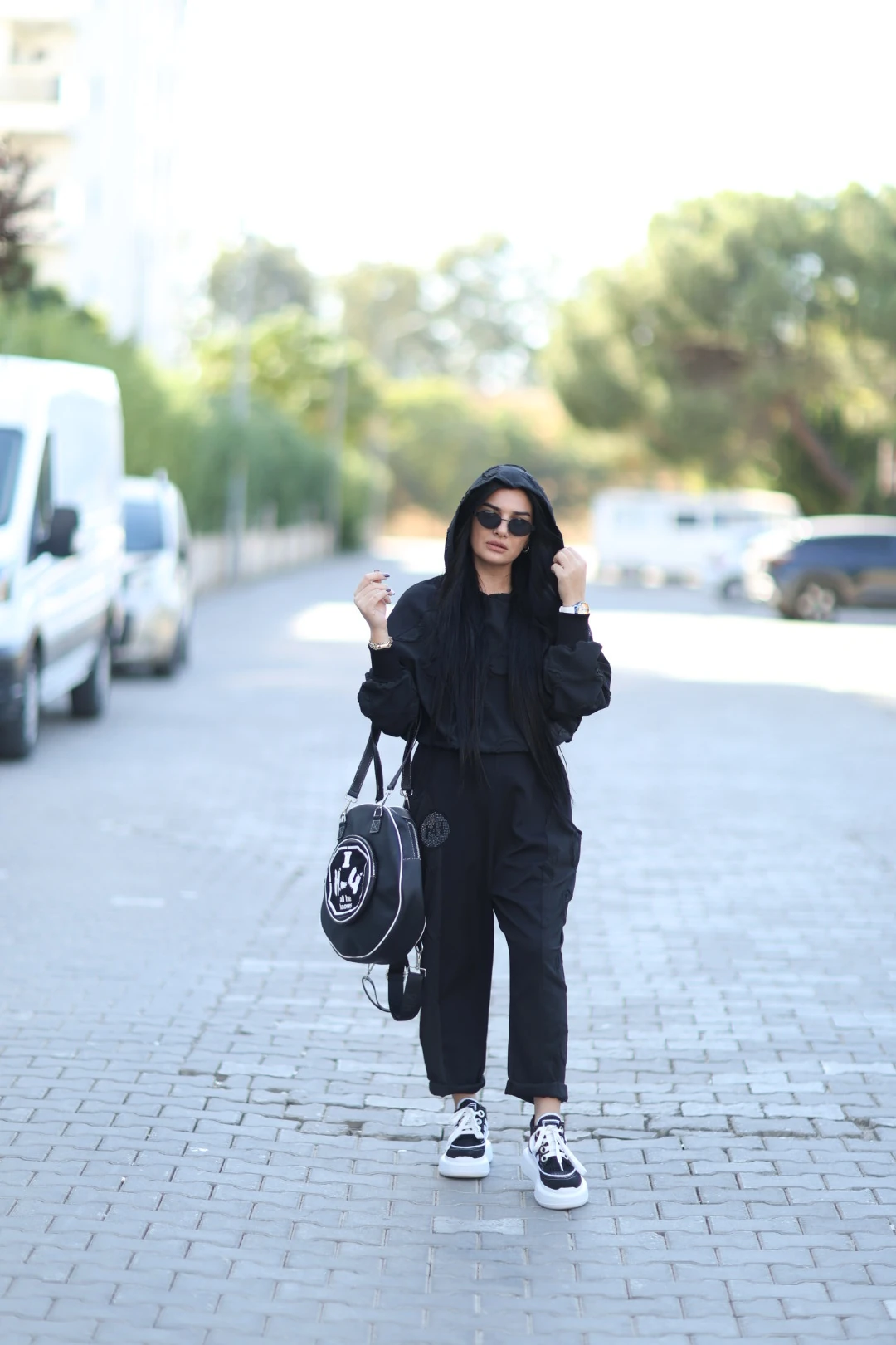 H4 Kapüşonlu Sweatshirt-Siyah