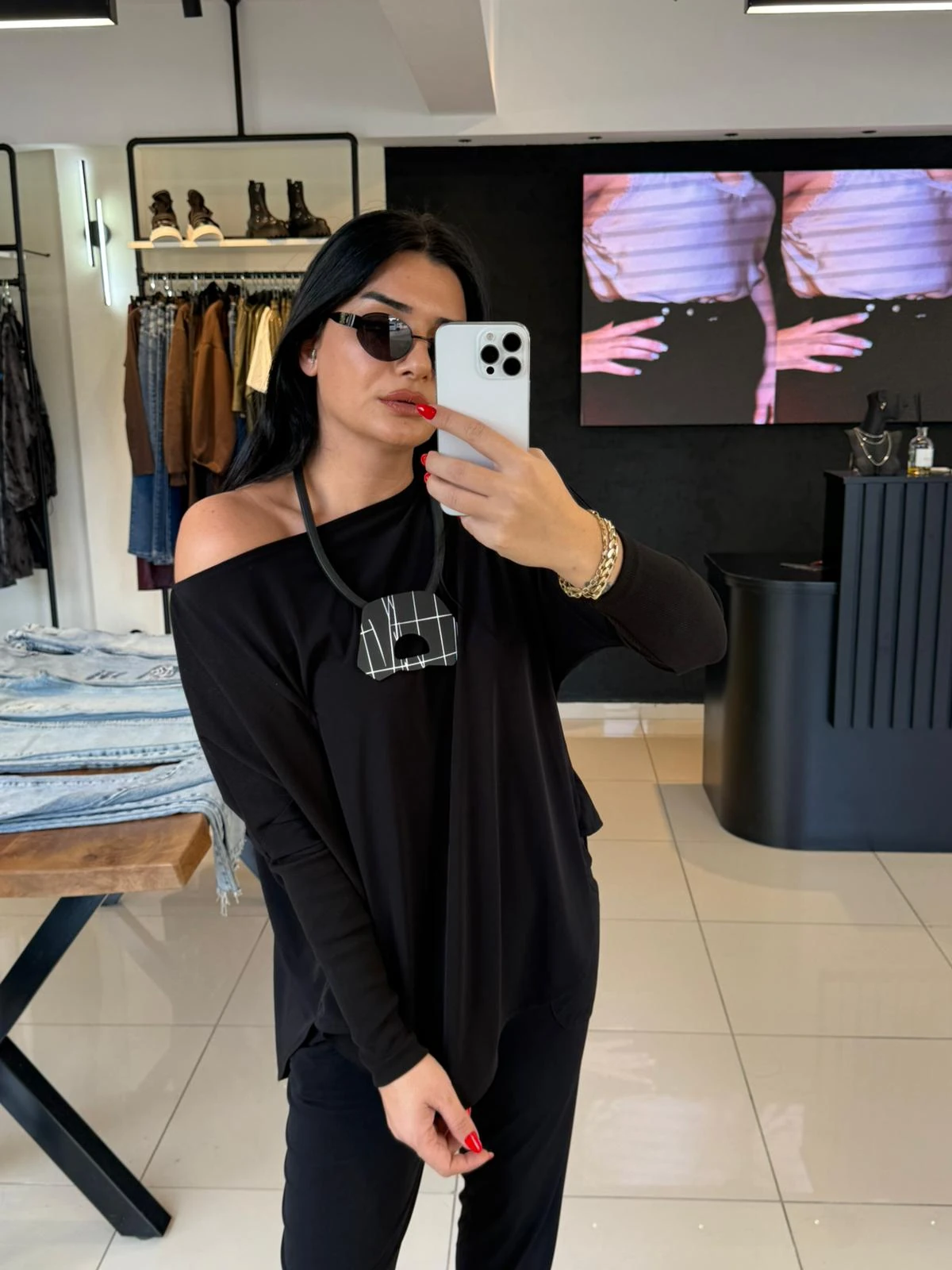 Nilmark Salaş Bluz-Siyah