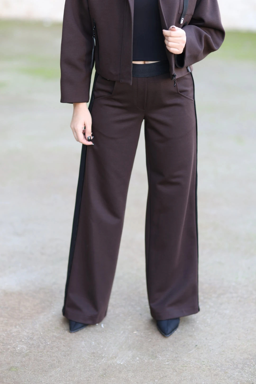 Kasha Tasarım Pantolon-Kahverengi