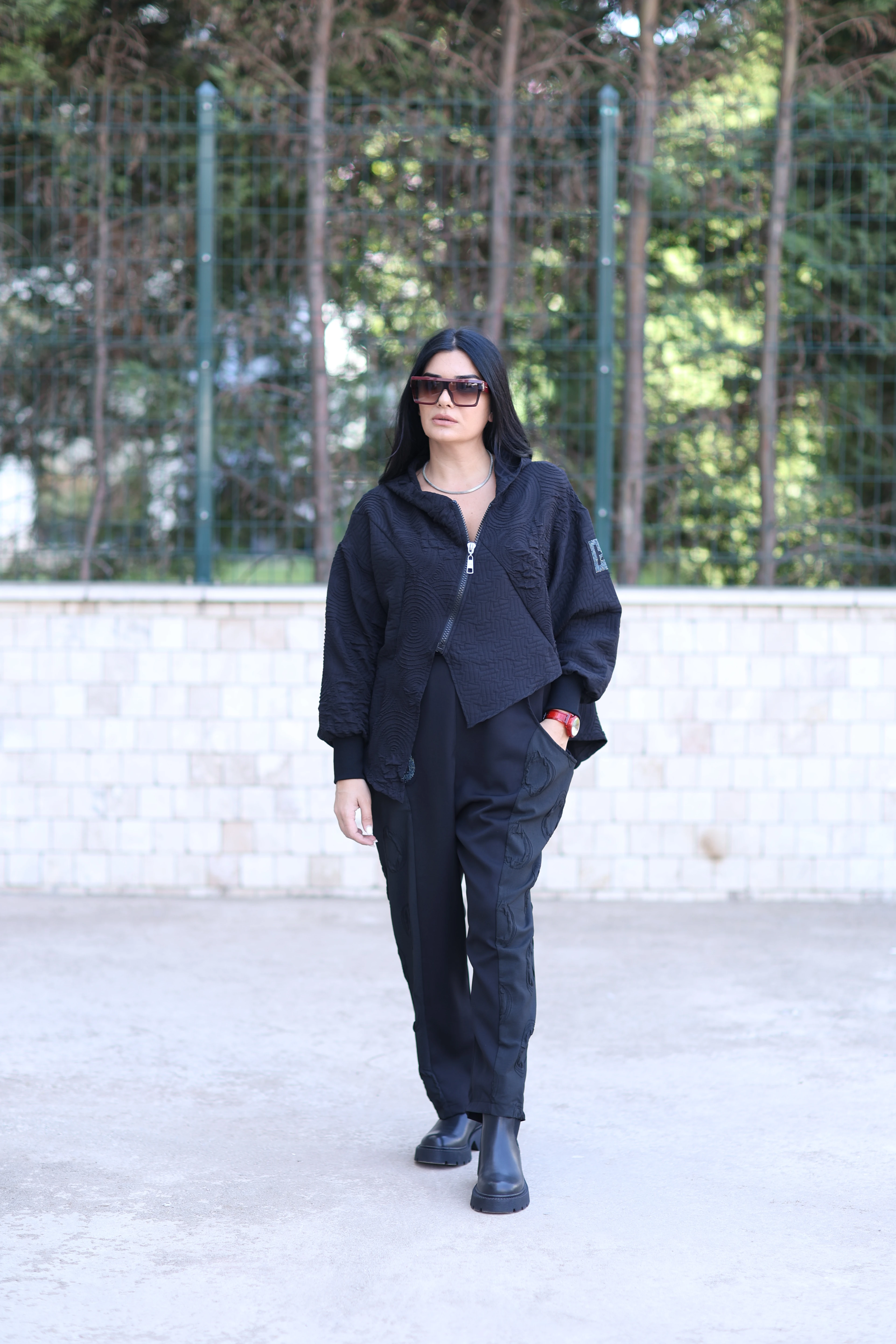 Kapşonlu Sweat - Siyah 