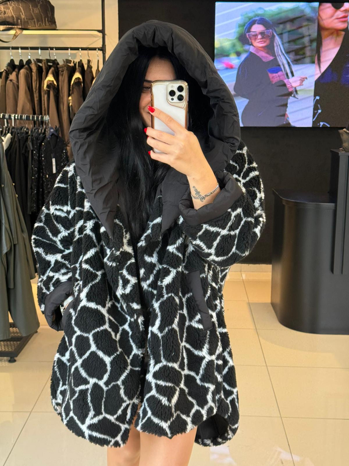 Peluş Tasarım Kaban-Siyah