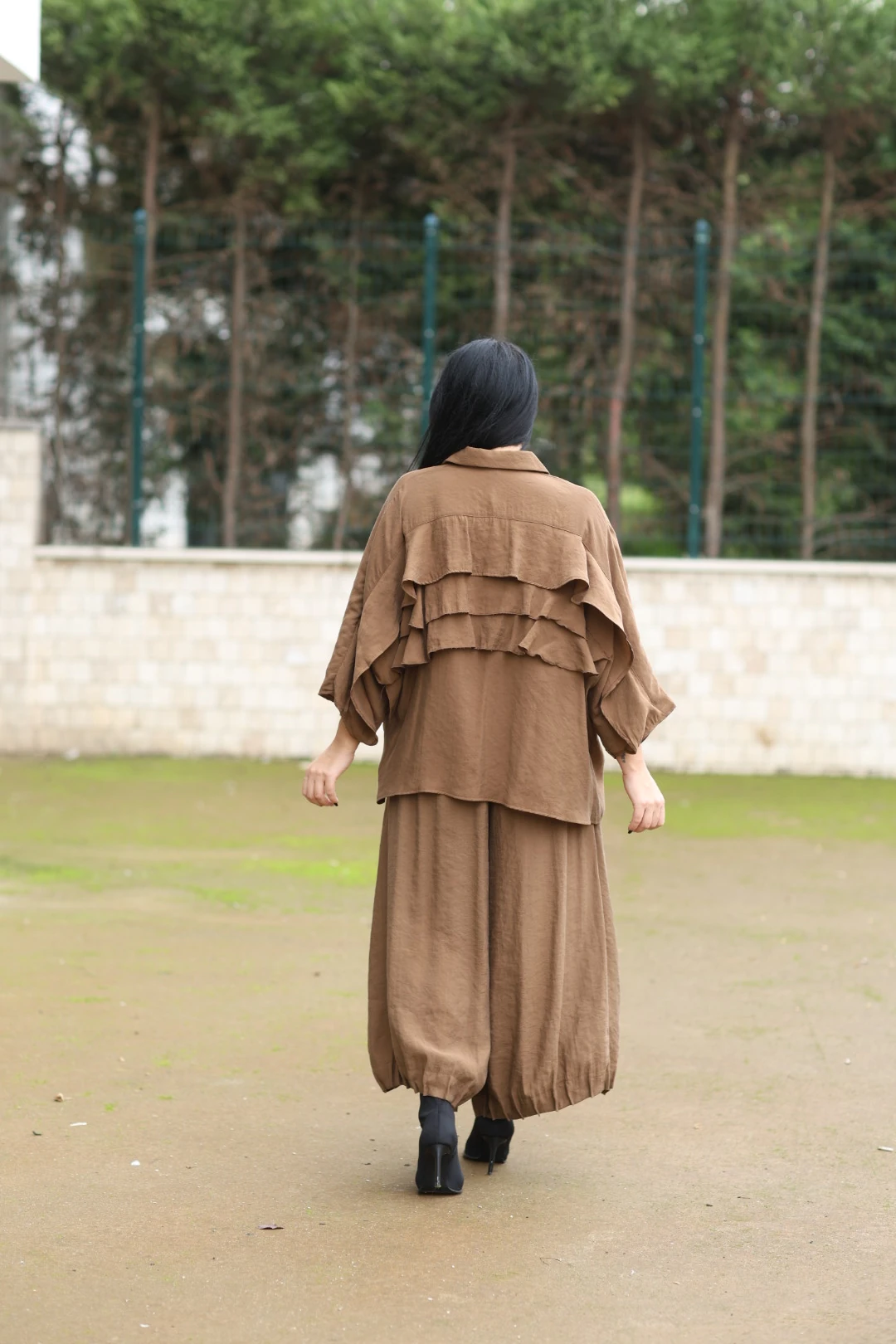 H4 Tasarım Gömlek-Kahverengi