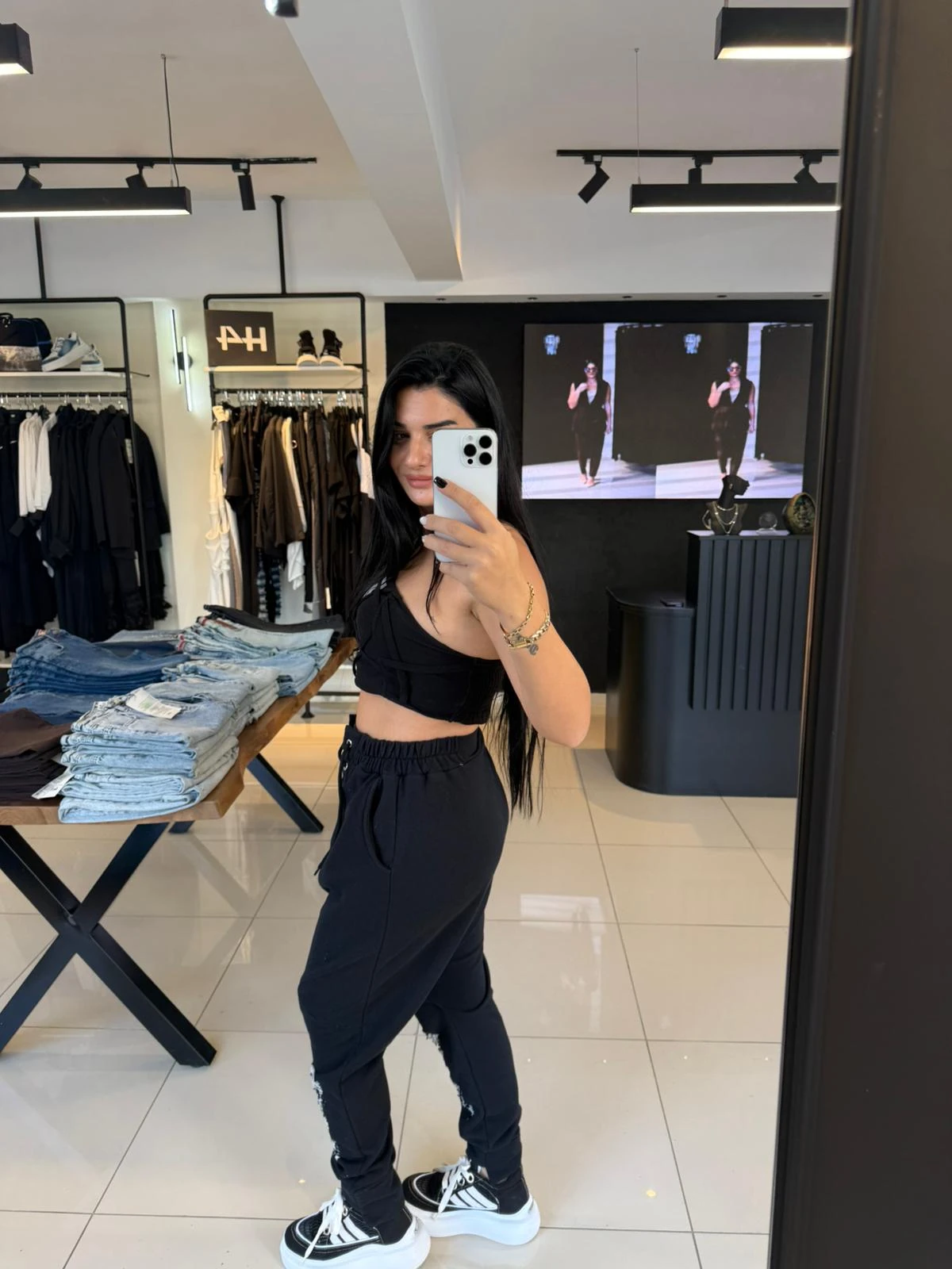 Bağlamalı Tasarım Şalvar-Siyah