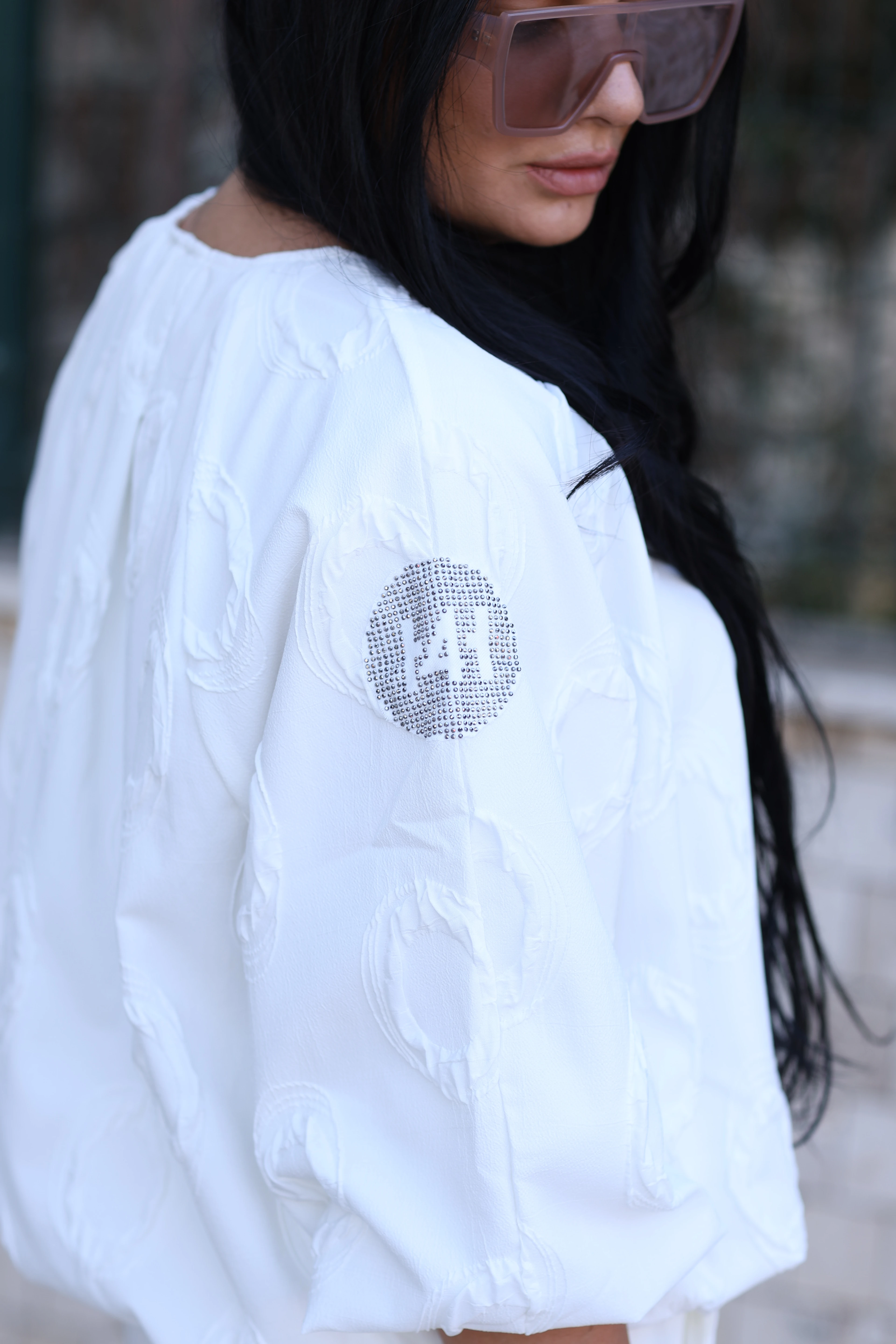 Ekru Fermuarlı Sweat 