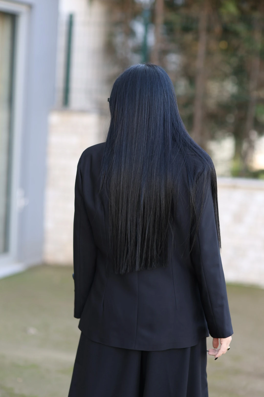 H4 Düğmeli Tasarım Ceket-Siyah