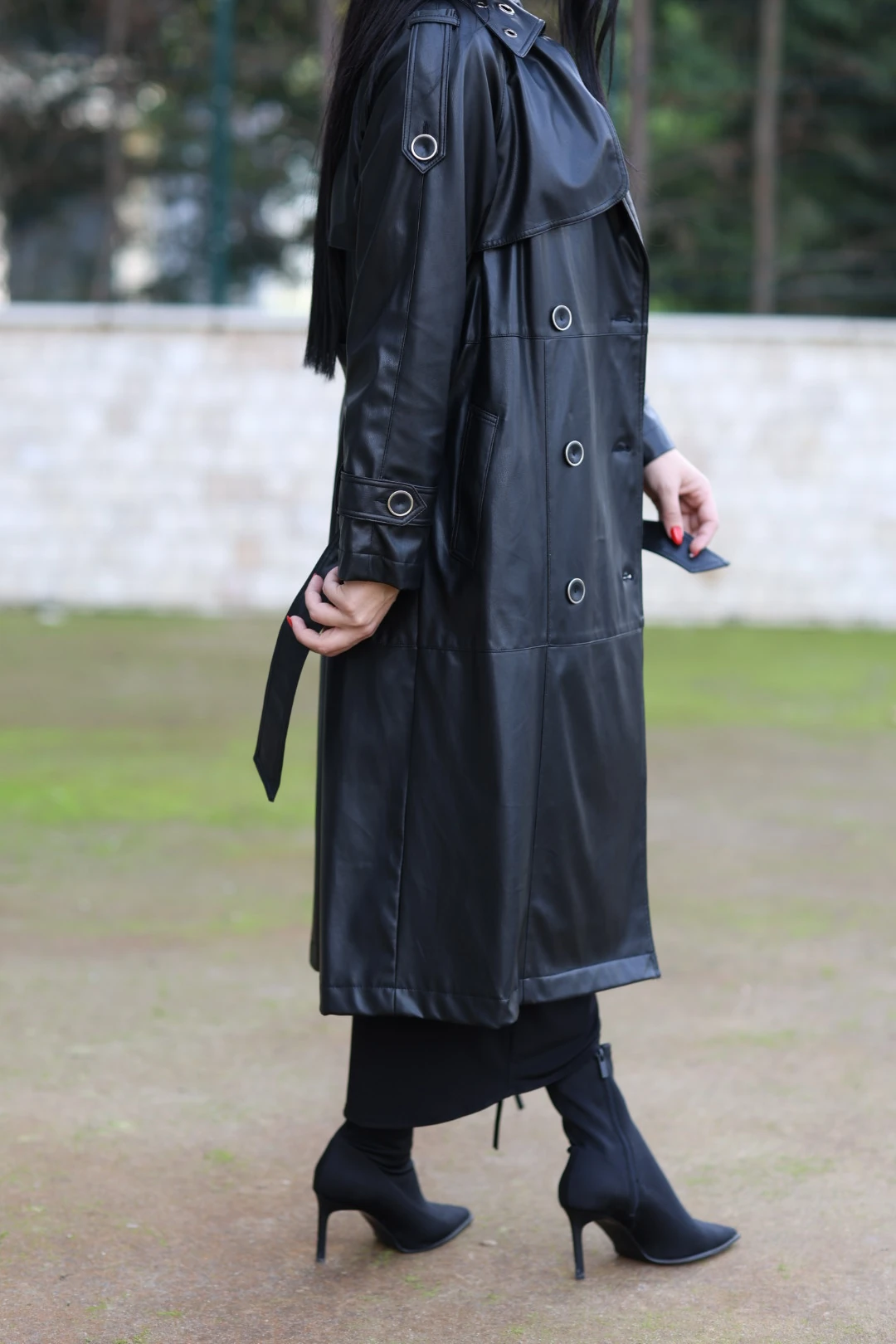 Kasha Tasarım Deri Kaban-Siyah