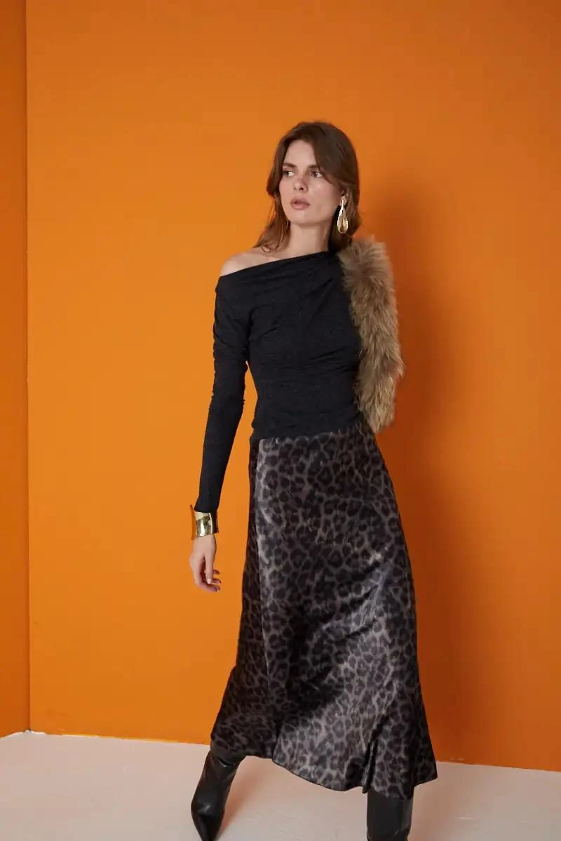 Haki Digital Baskılı Etek