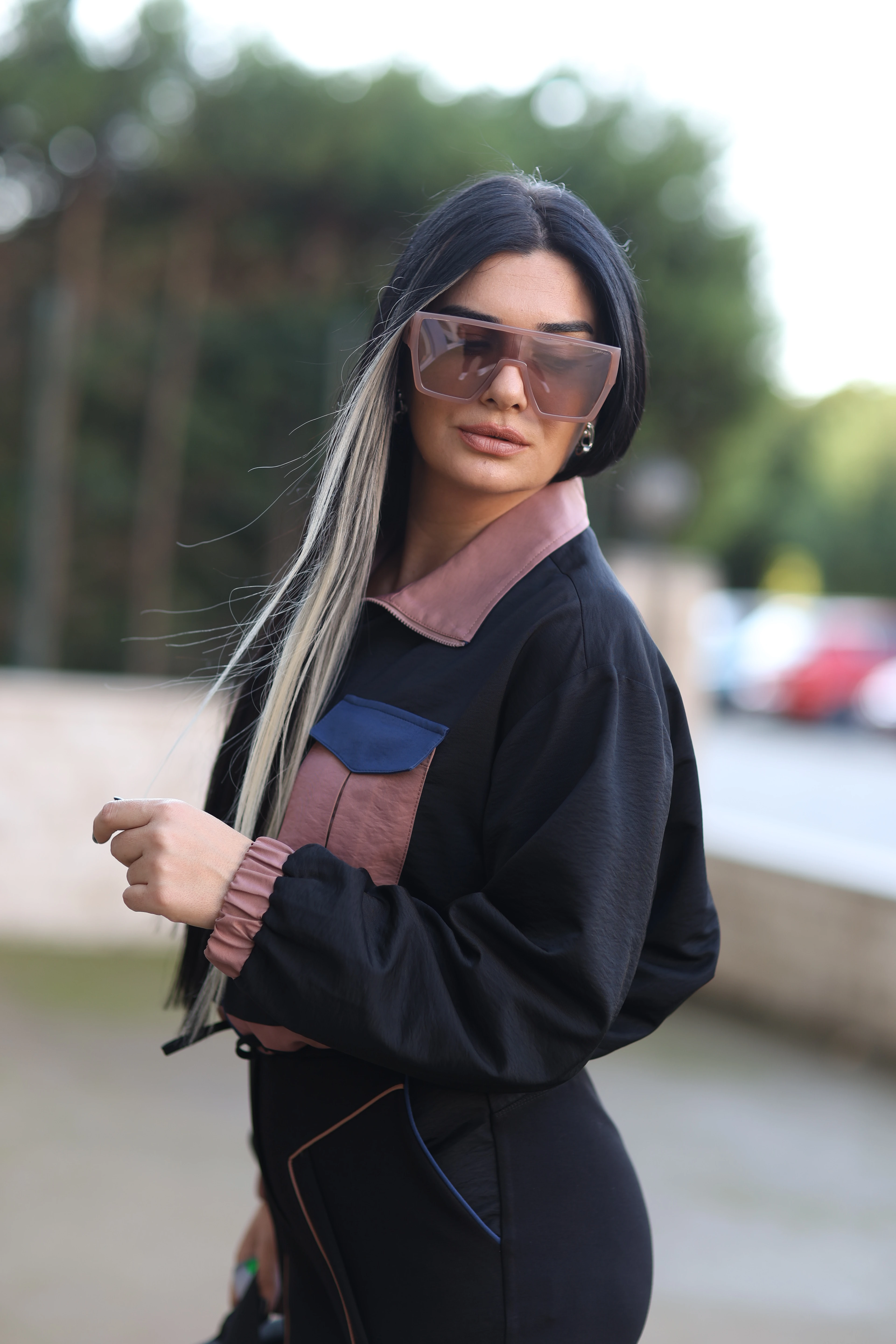 Kasha Cep Detaylı Kısa Ceket-Siyah