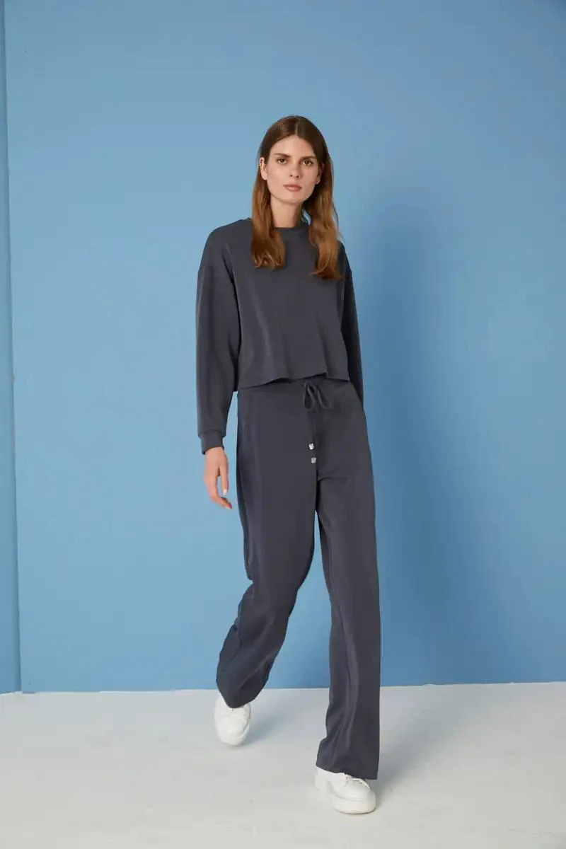 Antrasit Modal Bol Paça Eşofman