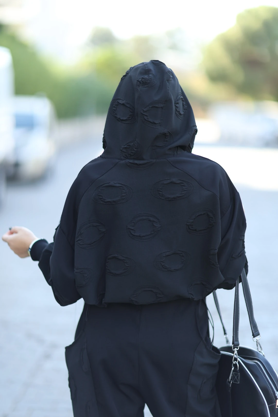 H4 Kapüşonlu Sweatshirt-Siyah