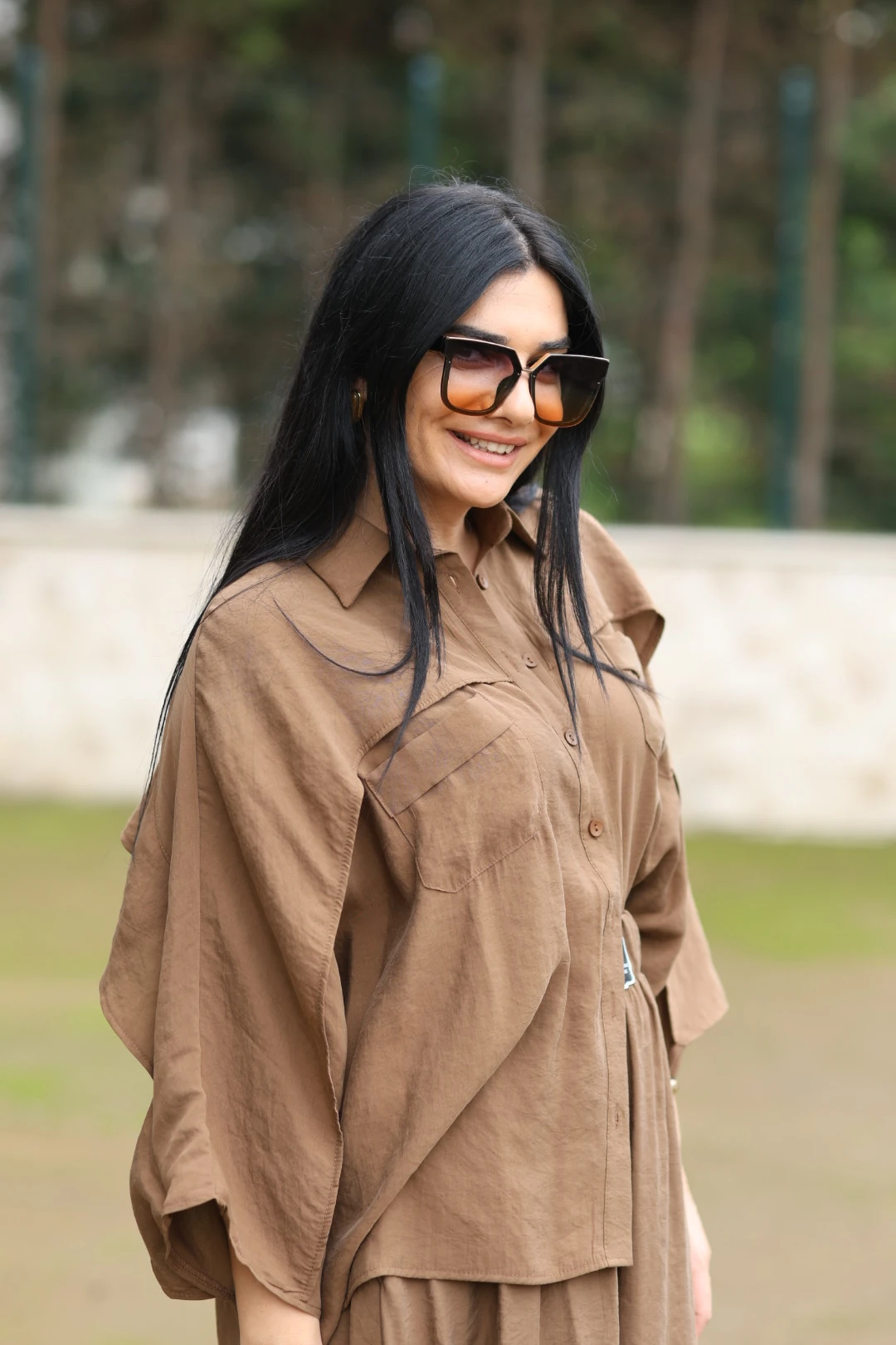 H4 Tasarım Gömlek-Kahverengi