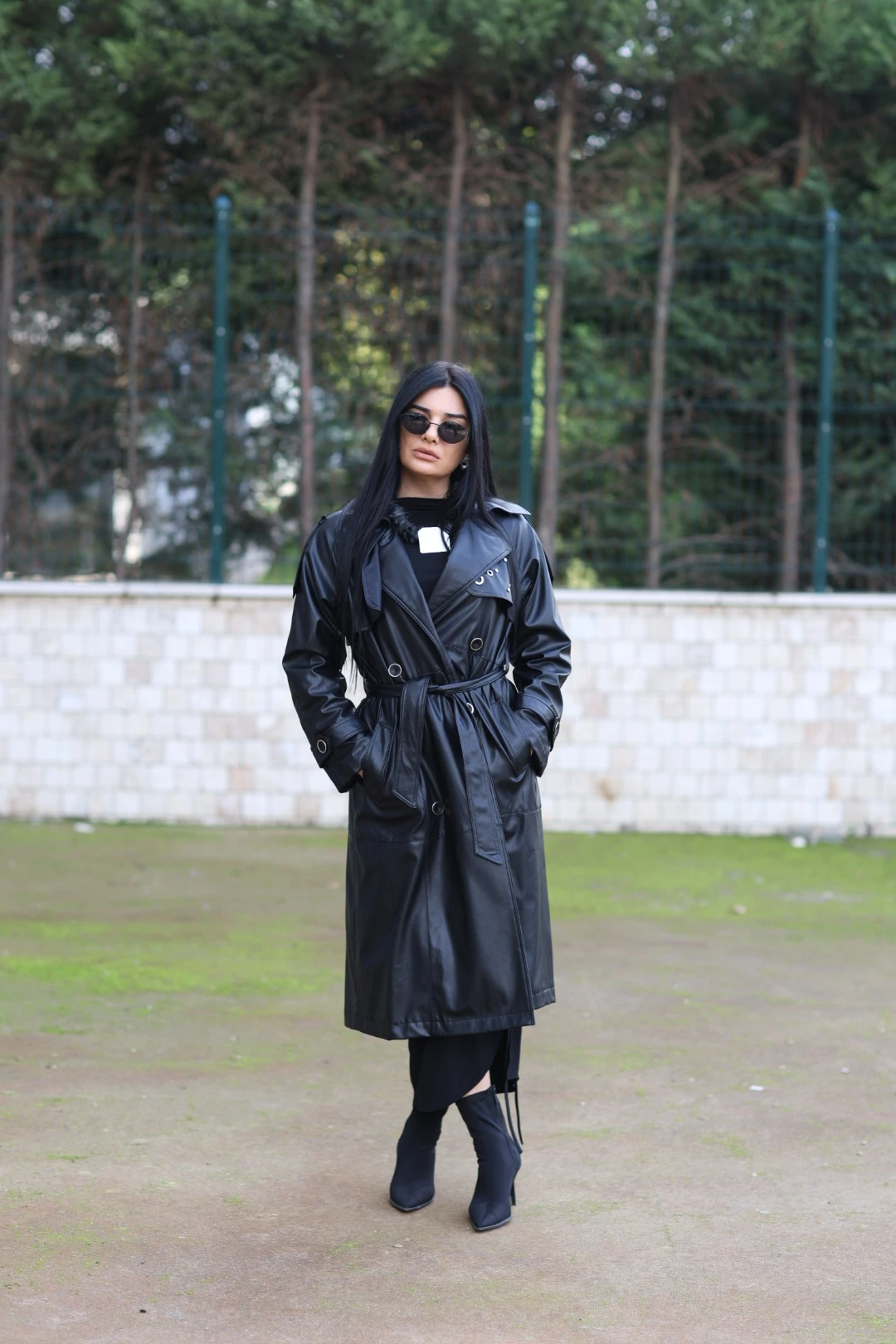 Kasha Tasarım Deri Kaban-Siyah