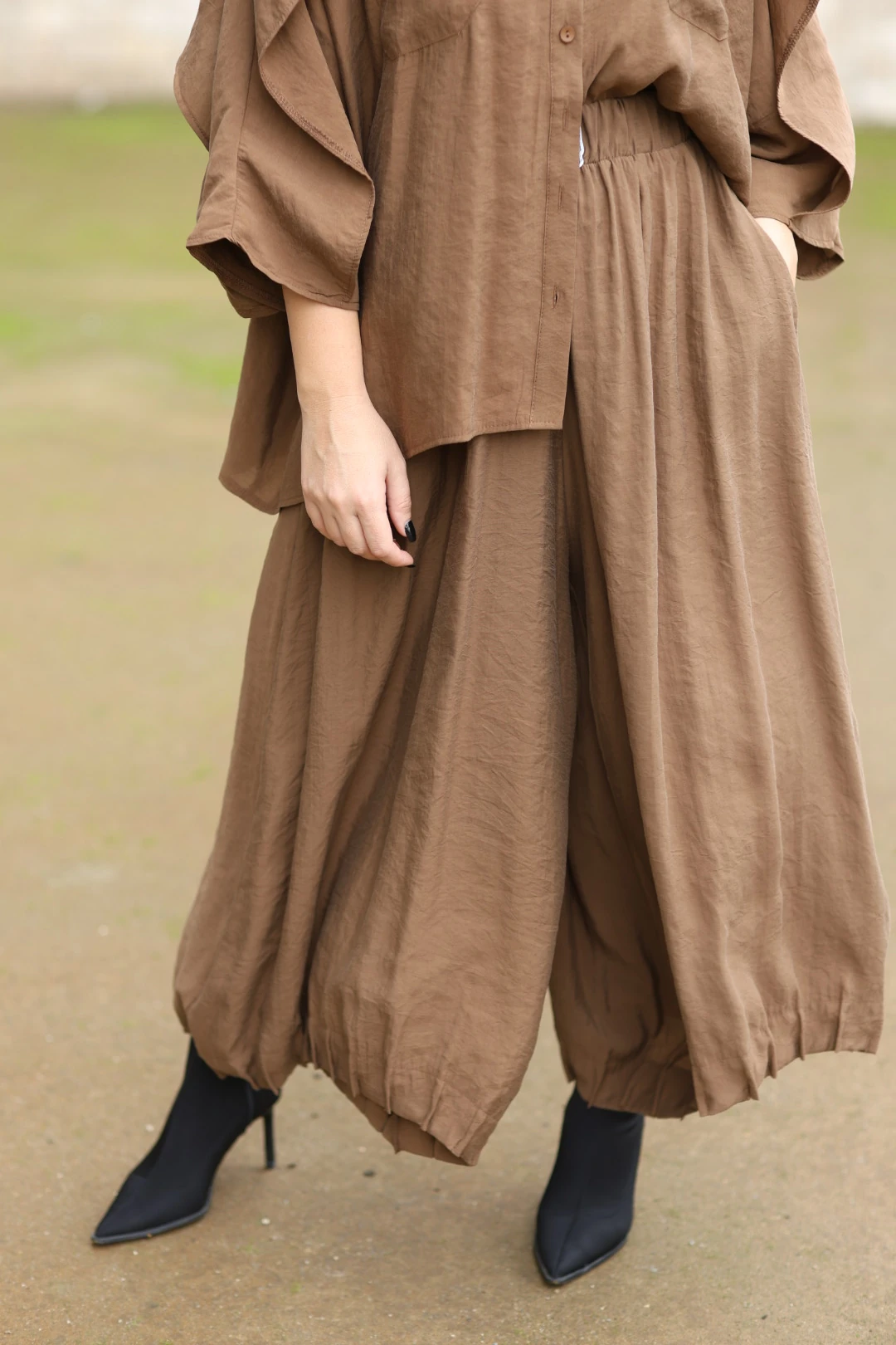 H4 Tasarım Pantolon-Kahverengi