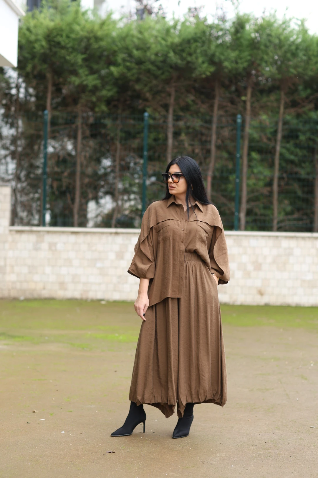 H4 Tasarım Pantolon-Kahverengi