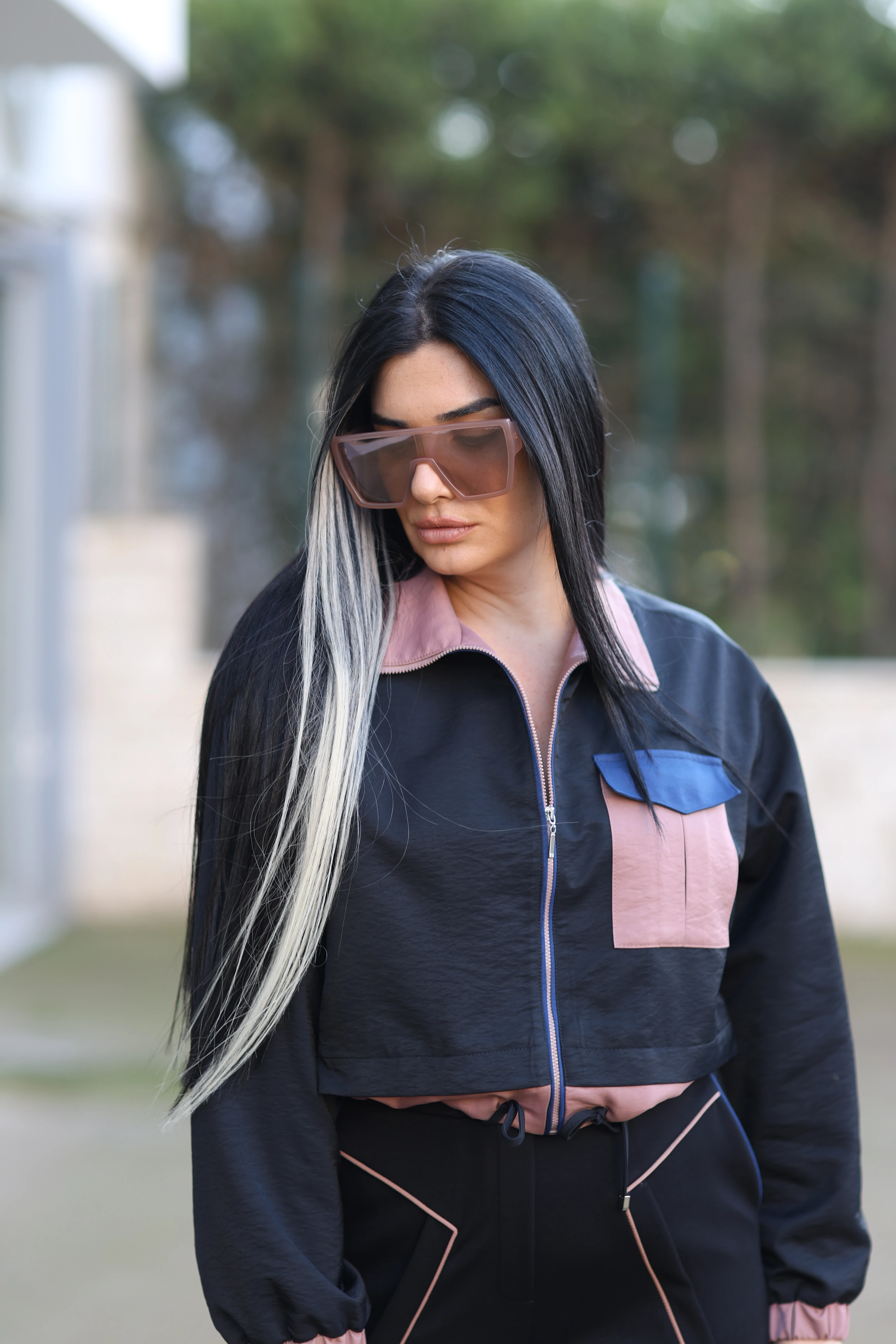 Kasha Cep Detaylı Kısa Ceket-Siyah