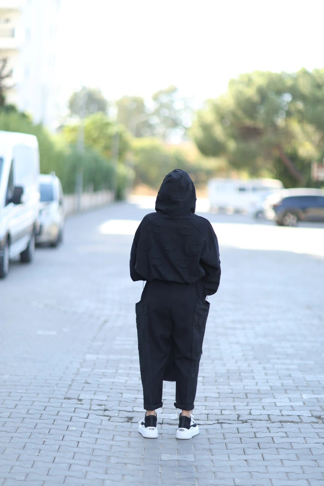 H4 Kapüşonlu Sweatshirt-Siyah