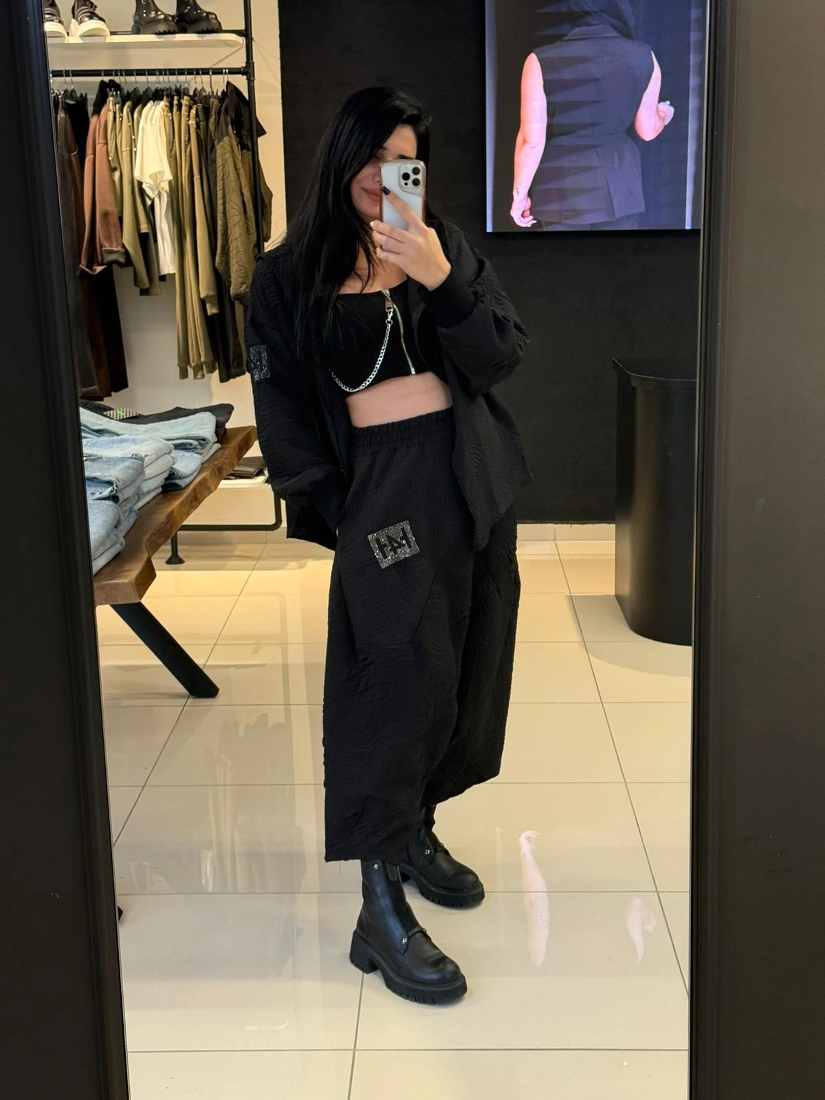 H4 Tasarım Şalvar Pantolon-Siyah