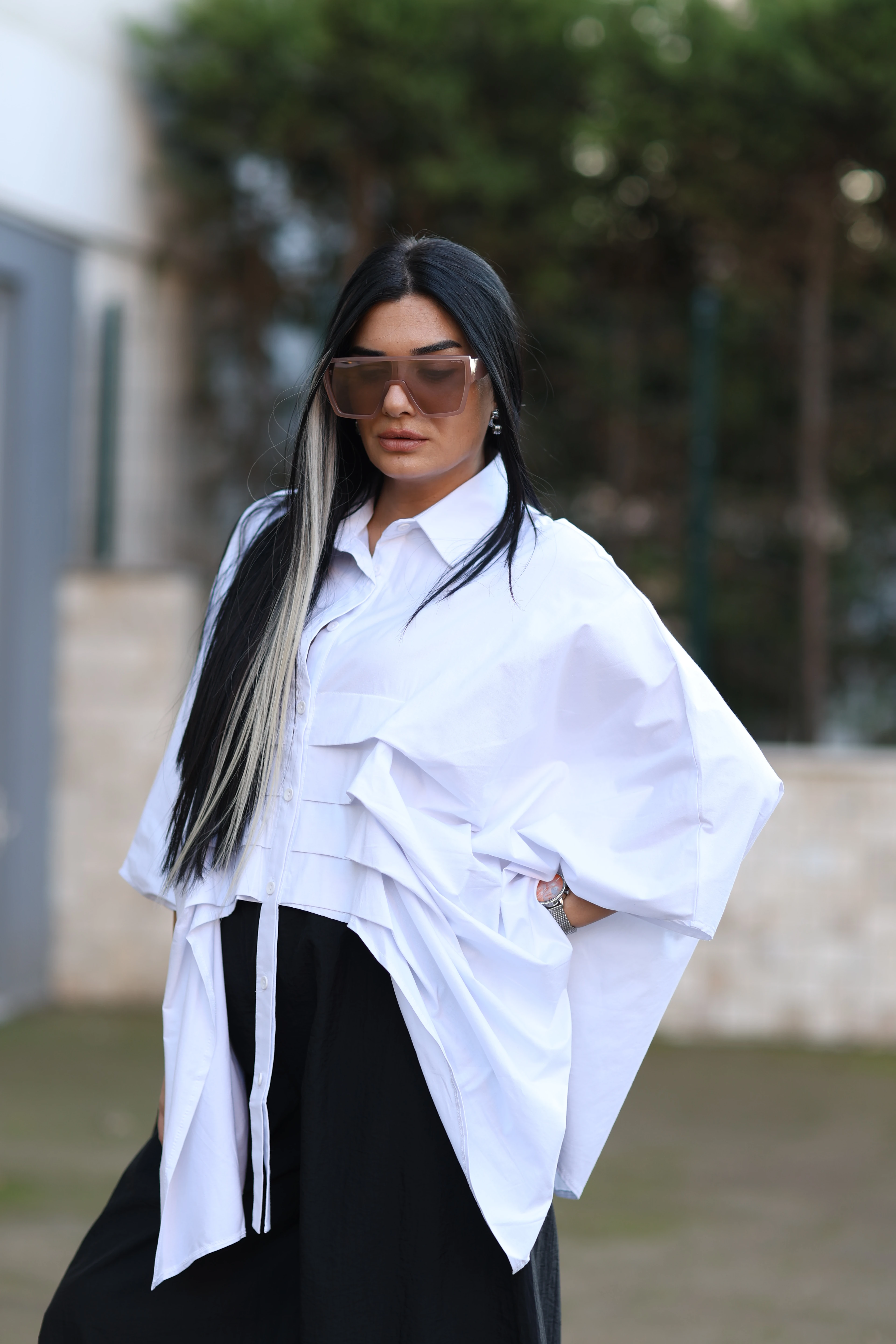 H4 Tasarım Gömlek-Beyaz