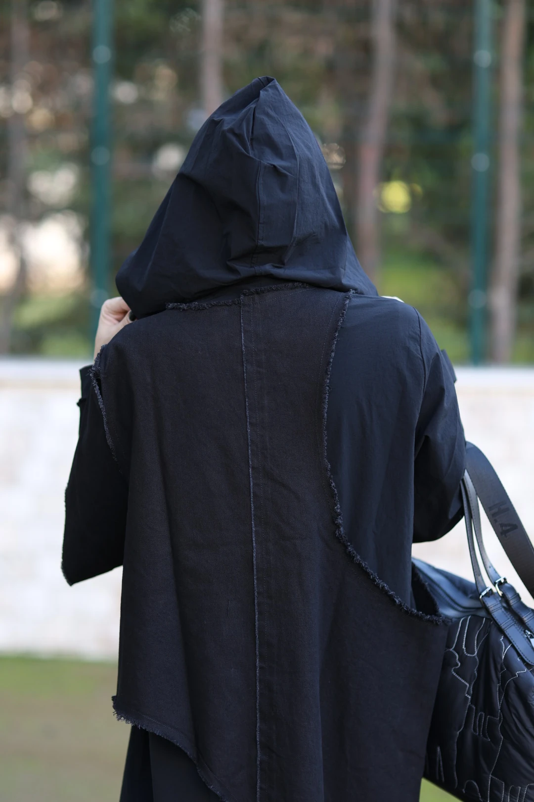 H4 Tasarım Trençkot-Siyah