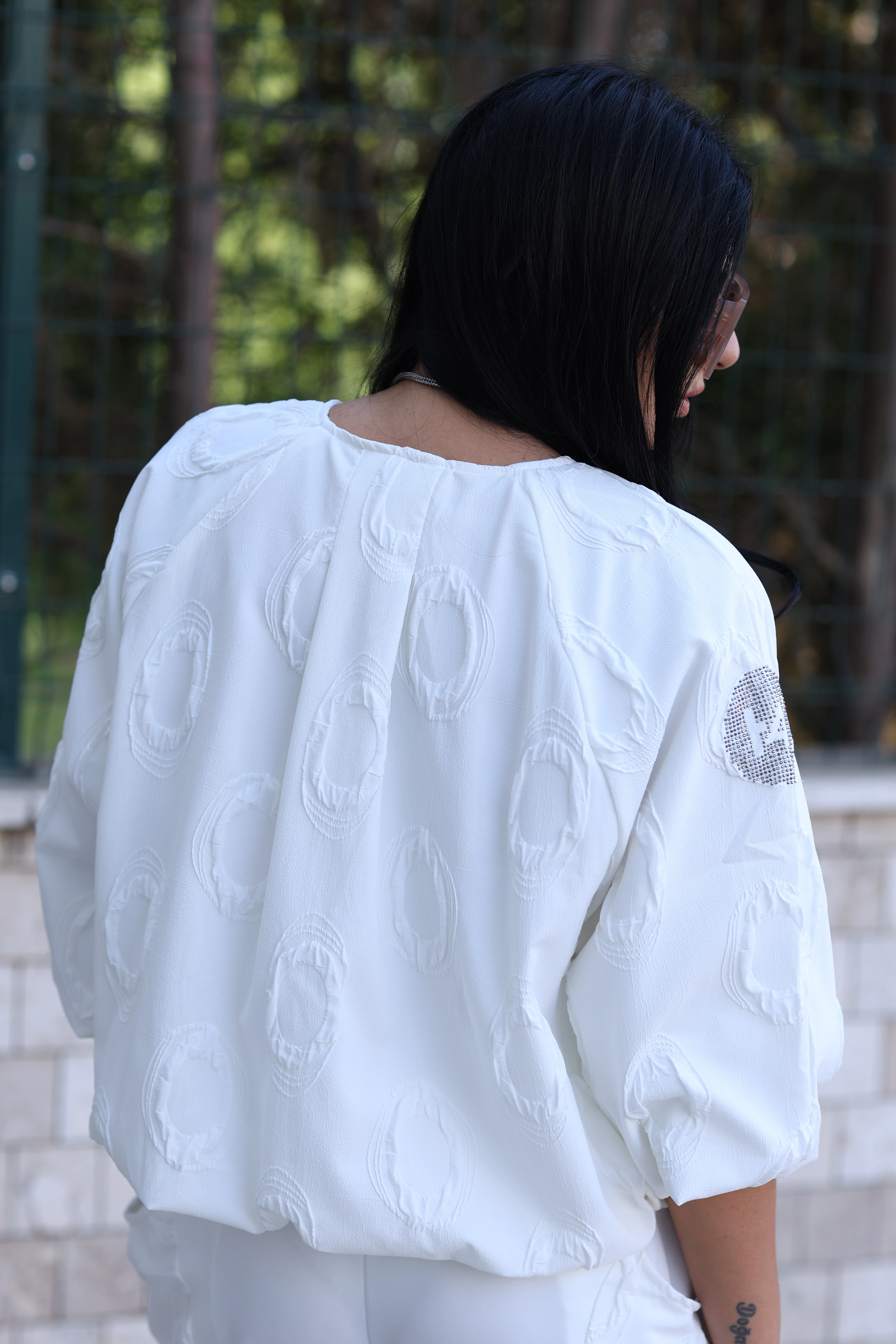 Ekru Fermuarlı Sweat 