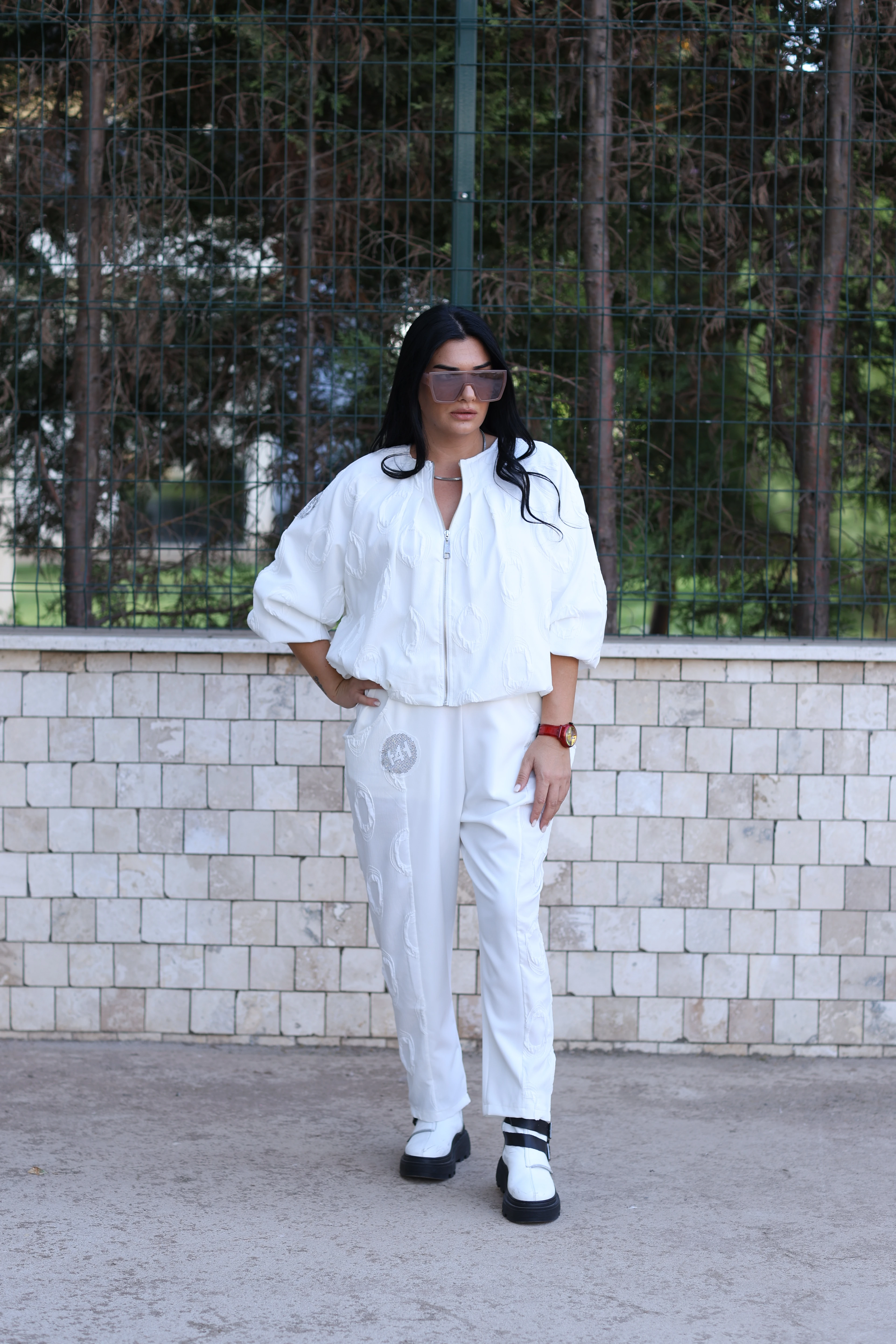 Ekru Fermuarlı Sweat 