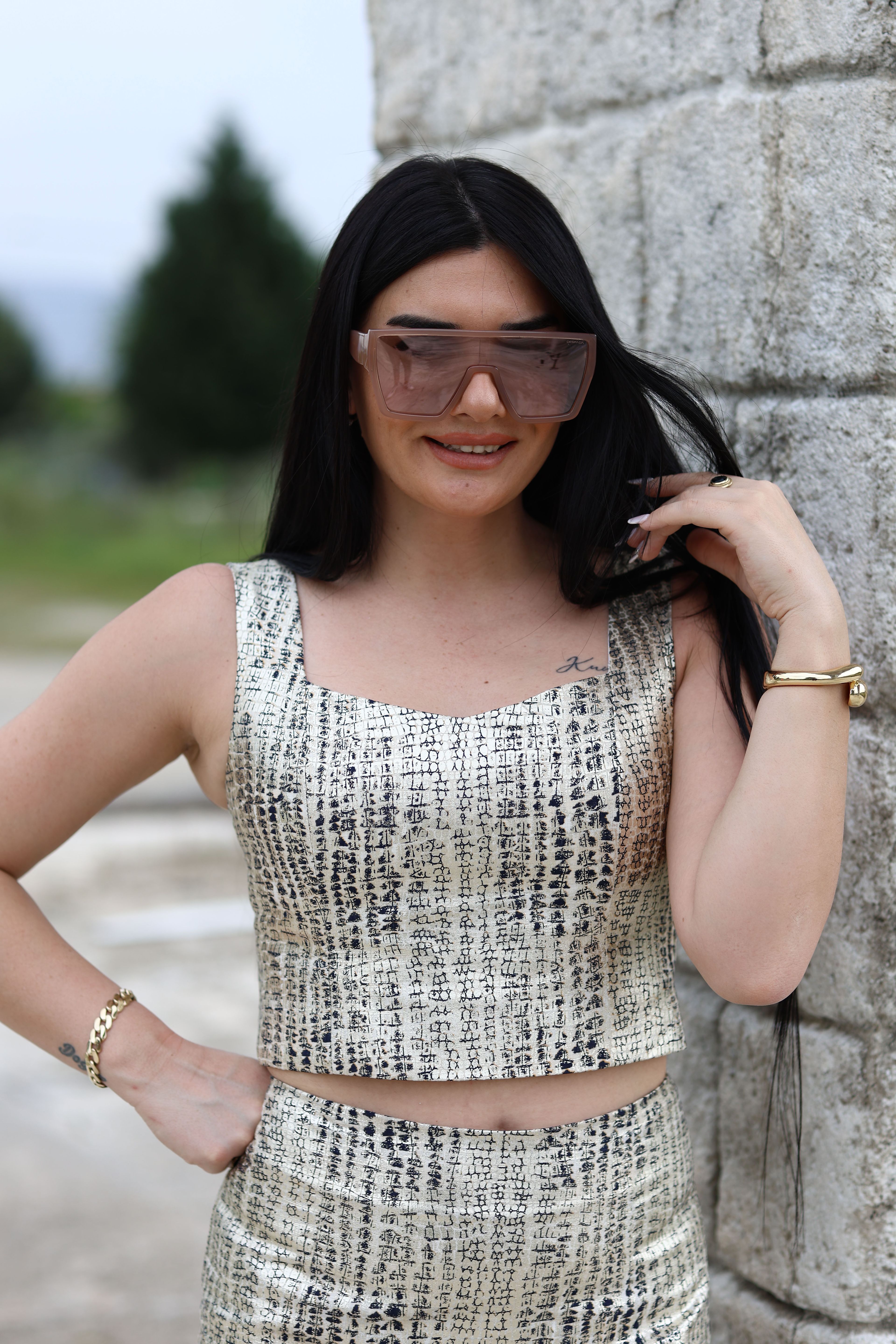 Gold Kaplama Crop 