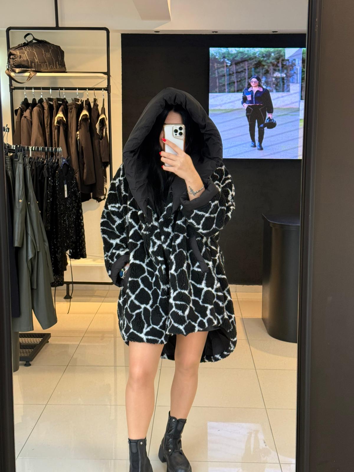 Peluş Tasarım Kaban-Siyah