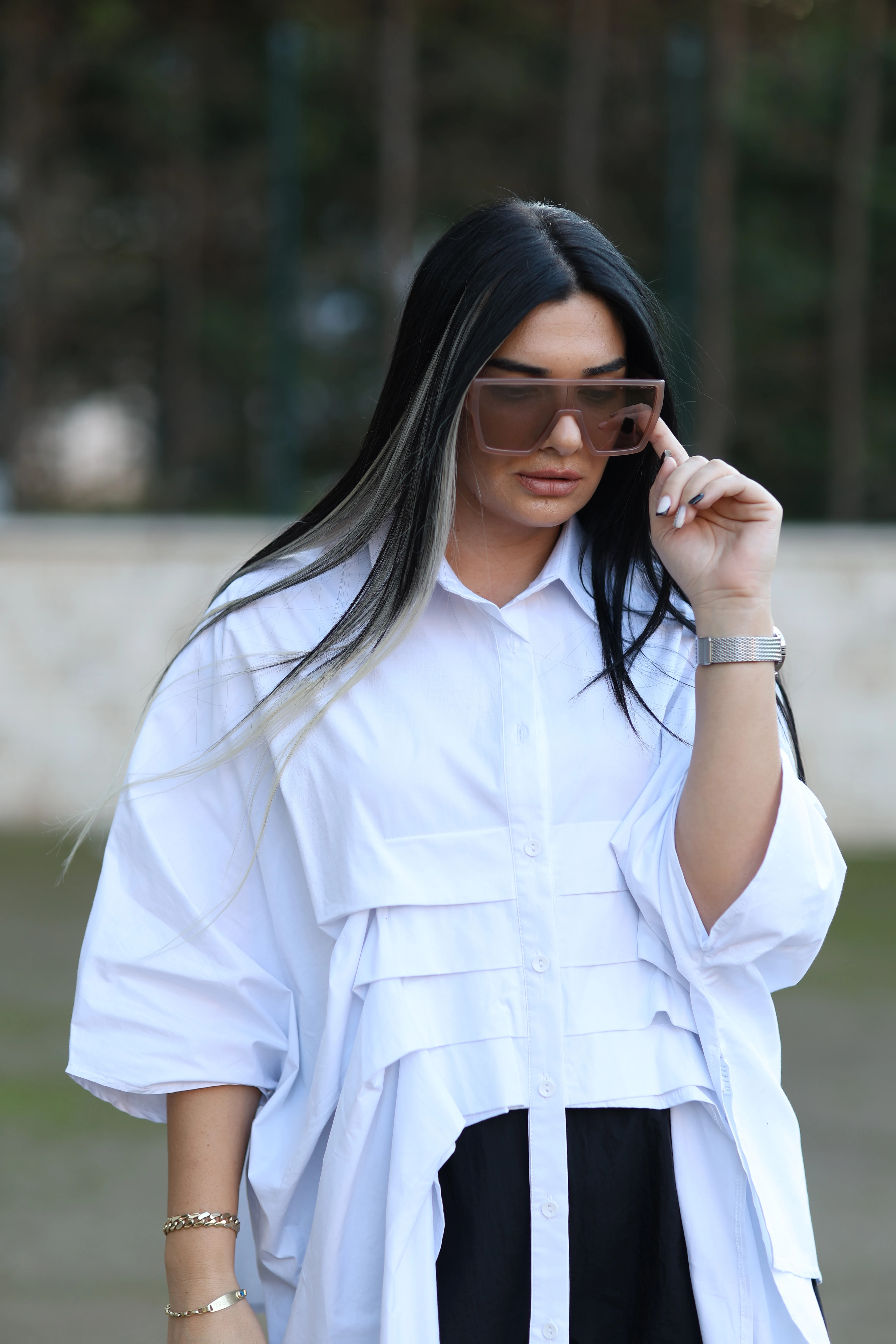 H4 Tasarım Gömlek-Beyaz