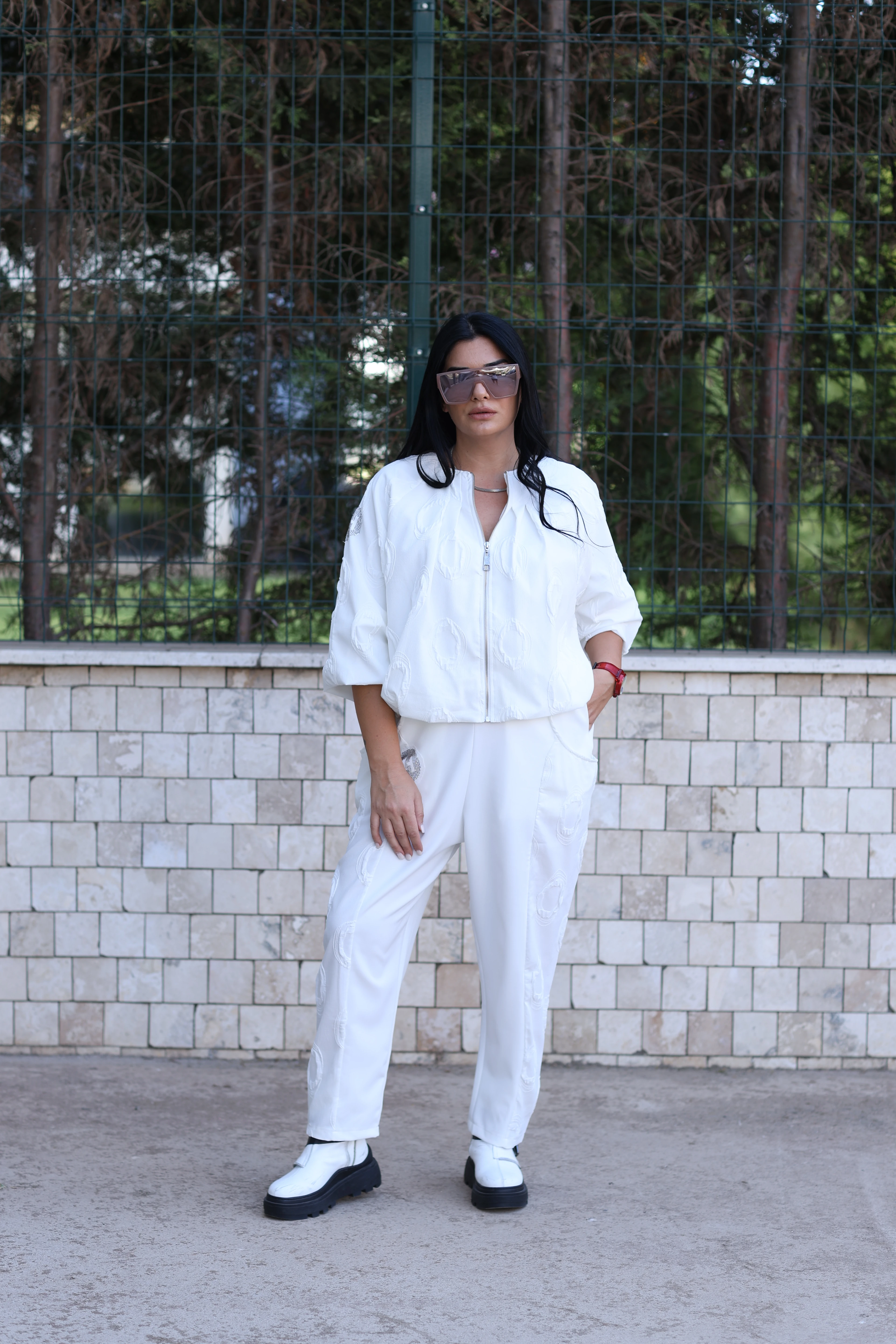 Ekru Fermuarlı Sweat 