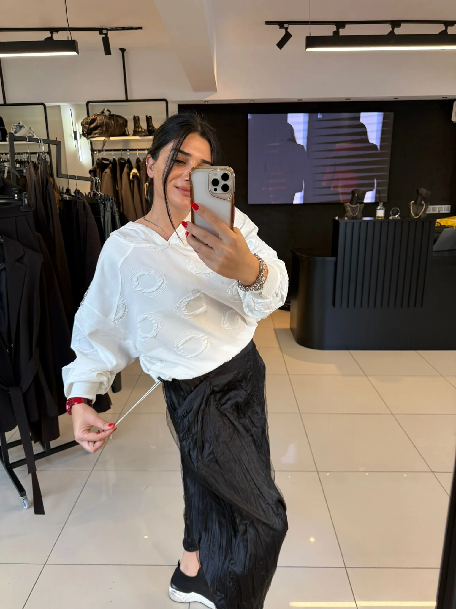 Kapüşonlu Tasarım Bluz