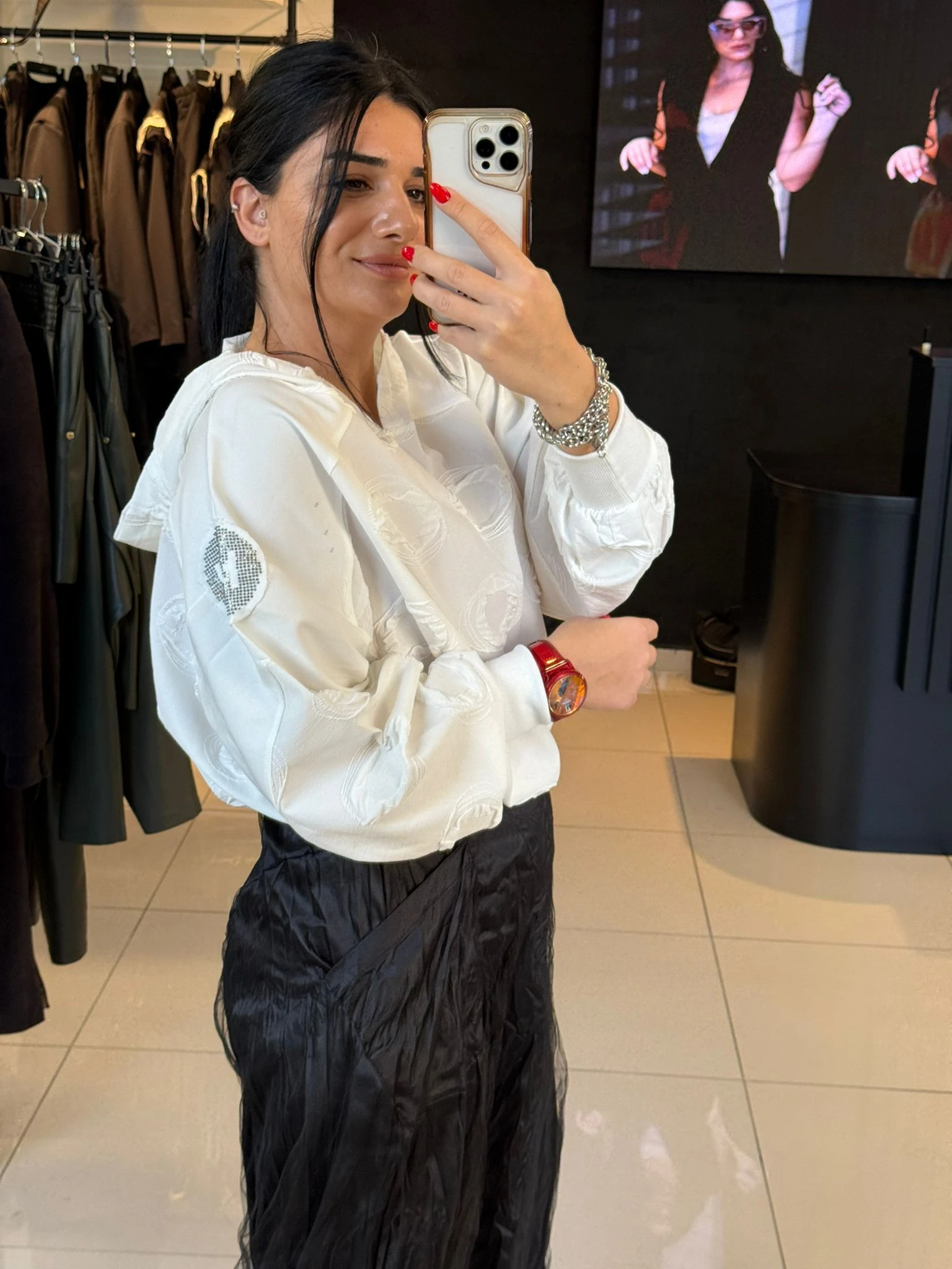 Kapüşonlu Tasarım Bluz