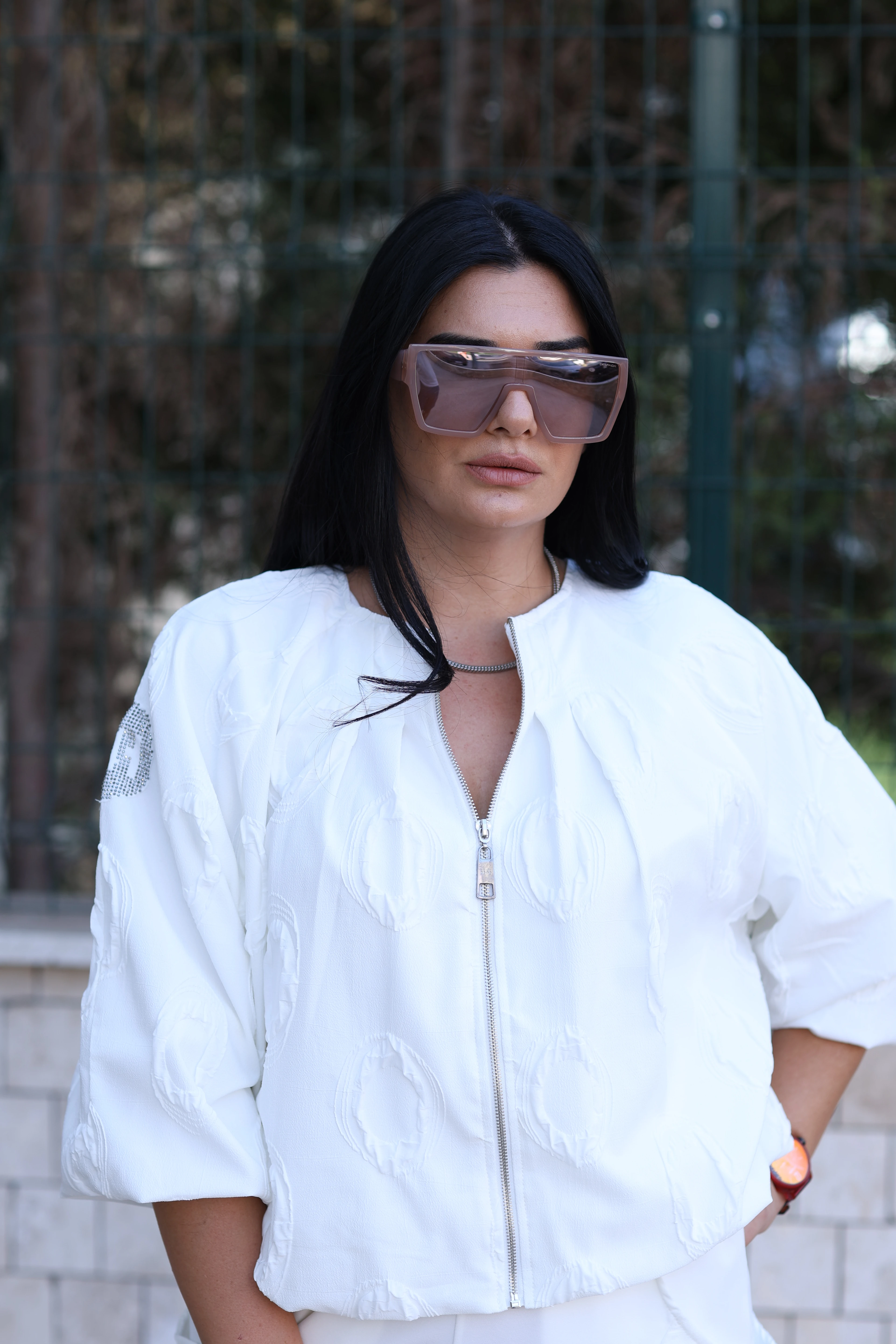 Ekru Fermuarlı Sweat 