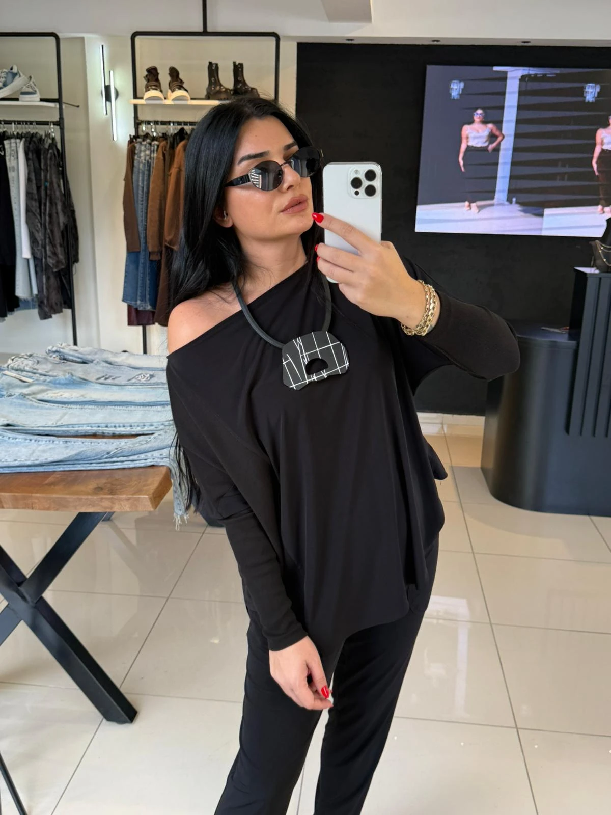 Nilmark Salaş Bluz-Siyah