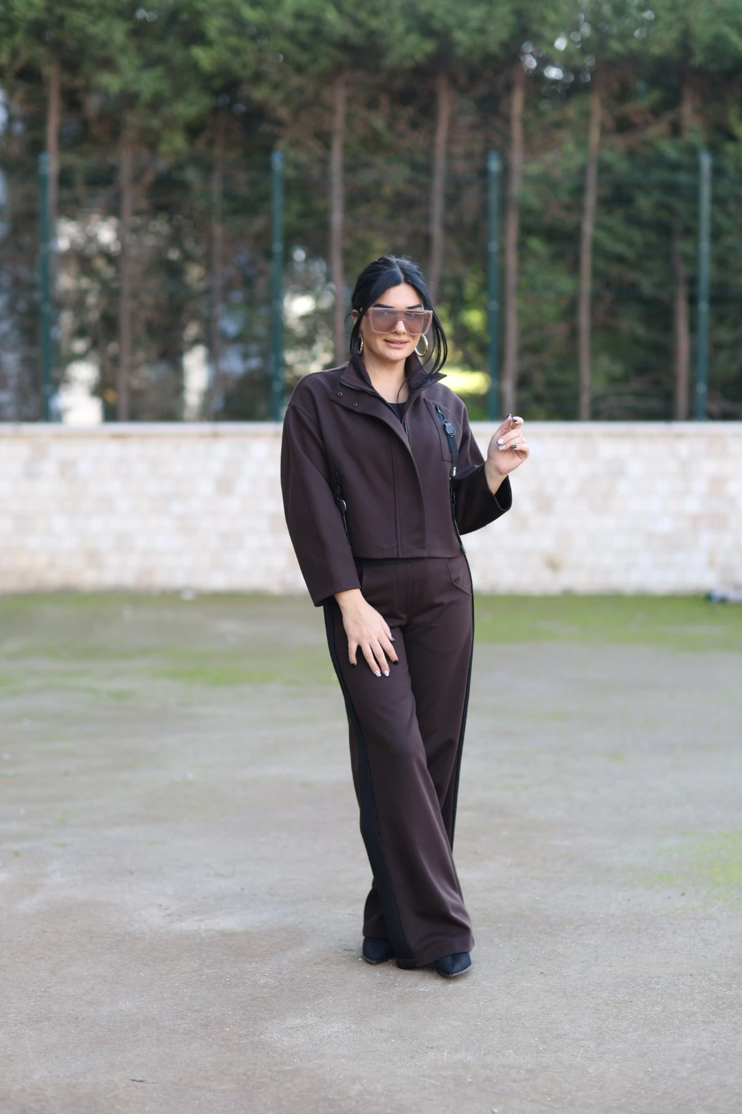 Kasha Tasarım Pantolon-Kahverengi