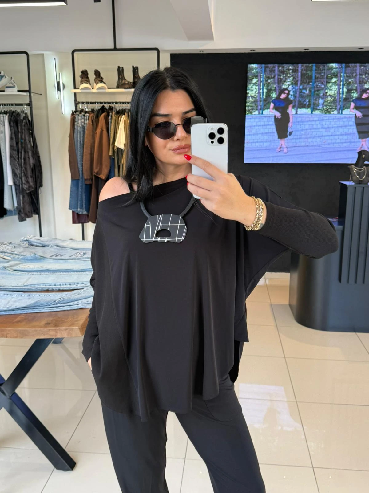 Nilmark Salaş Bluz-Siyah