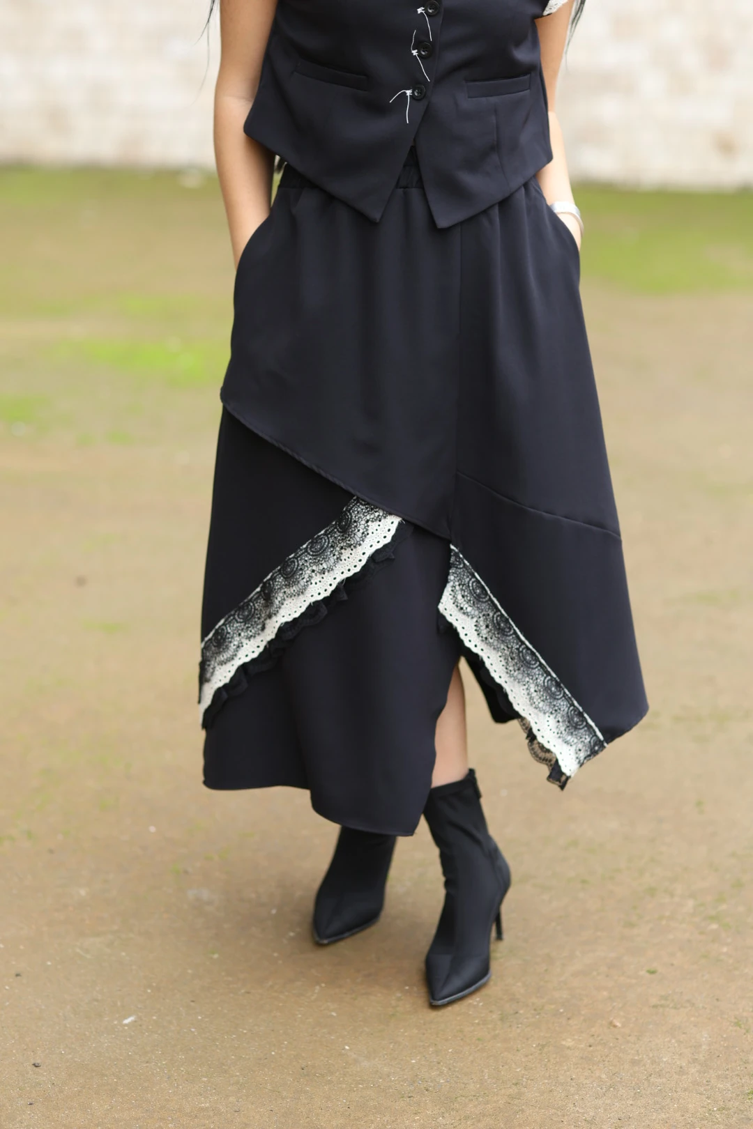 H4 Tasarım Etek-Siyah