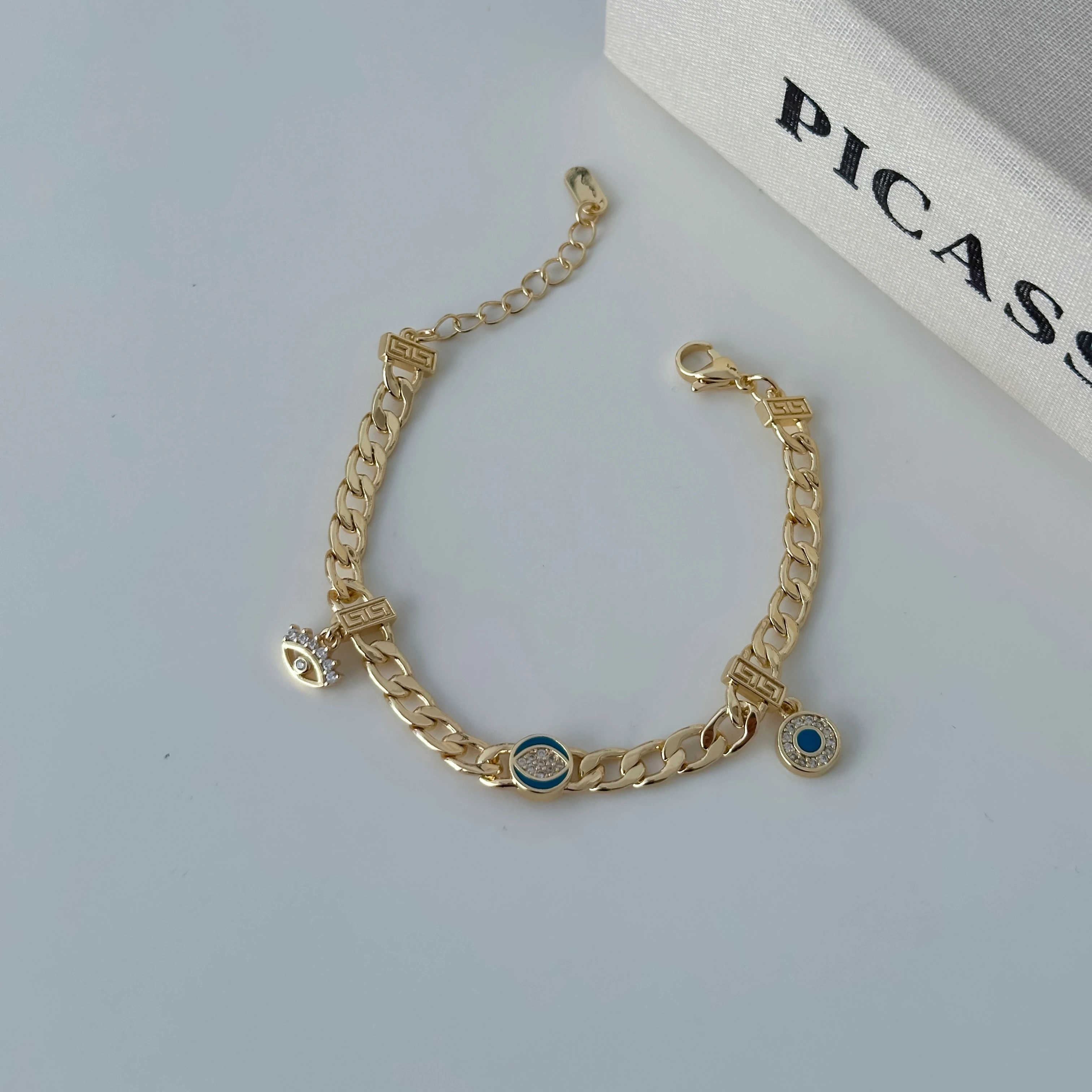 Mavi Göz Detaylı Xuping Bileklik 